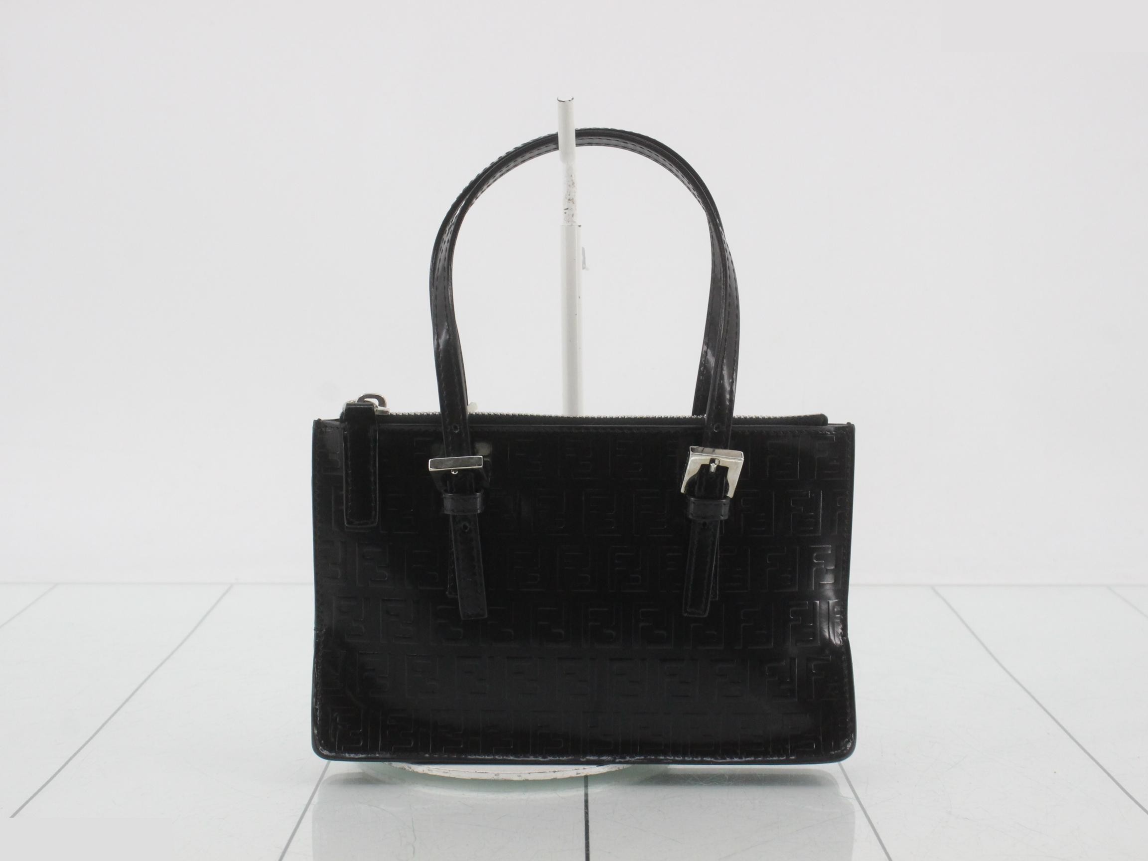 Mini bag, leather, black, W20 H12.5 D3.5