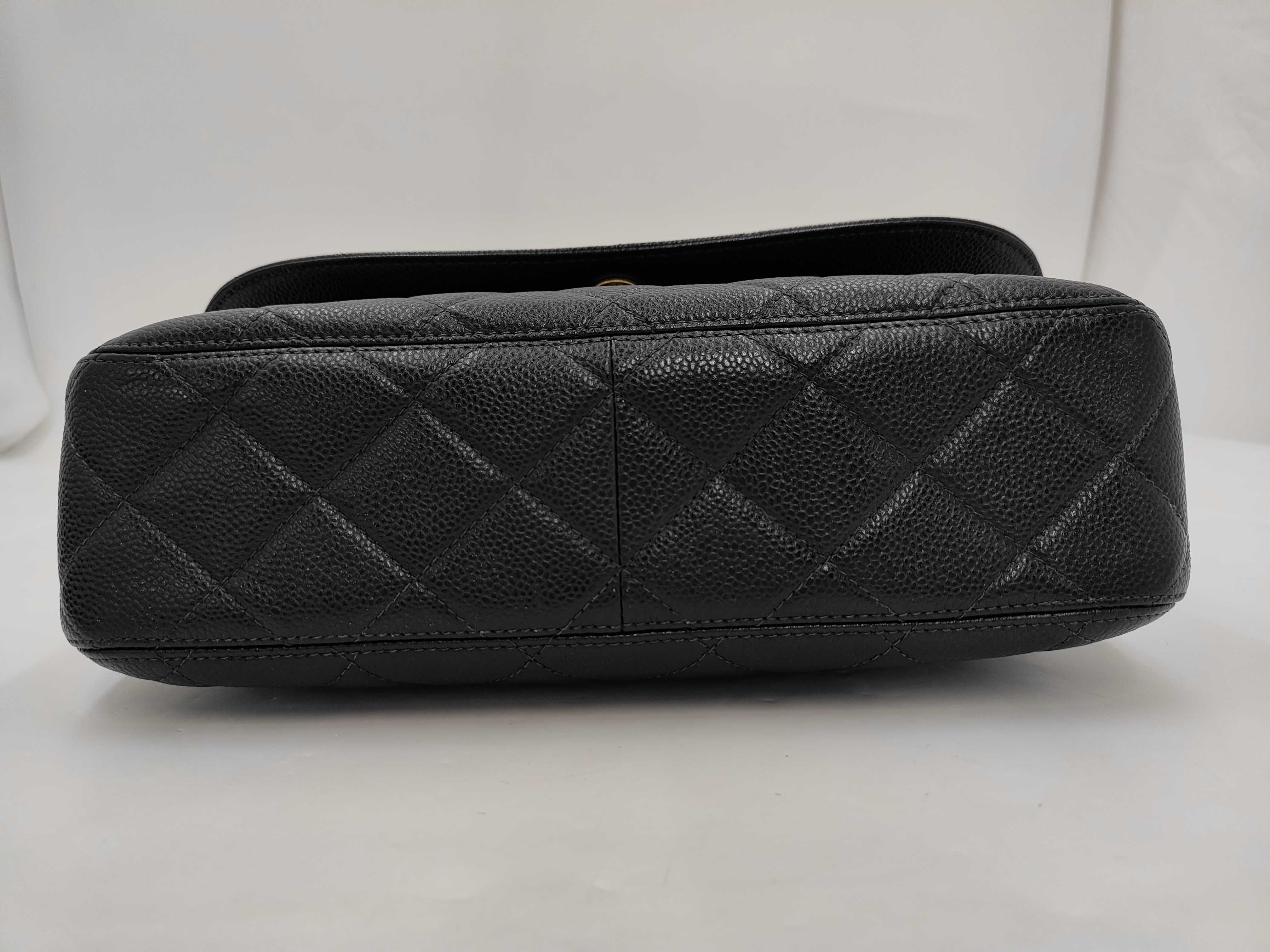 Matelassé Caviar Skin Large Coco Chain Shoulder Bag, Series 6, Black, with dust bag, card, and sticker. — view 3