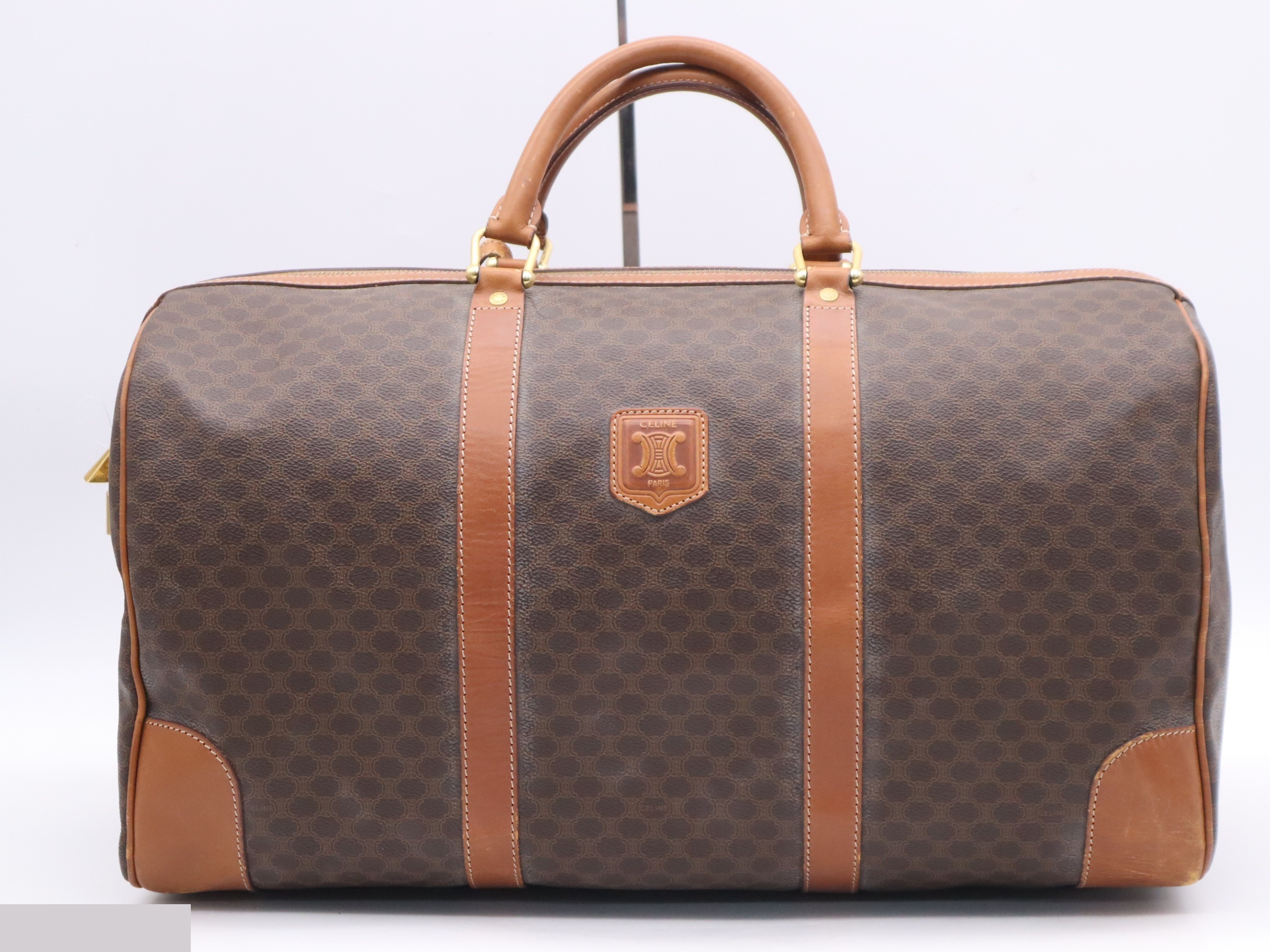 Leather Macadam Boston Bag with Key, Clochette, and Name Tag