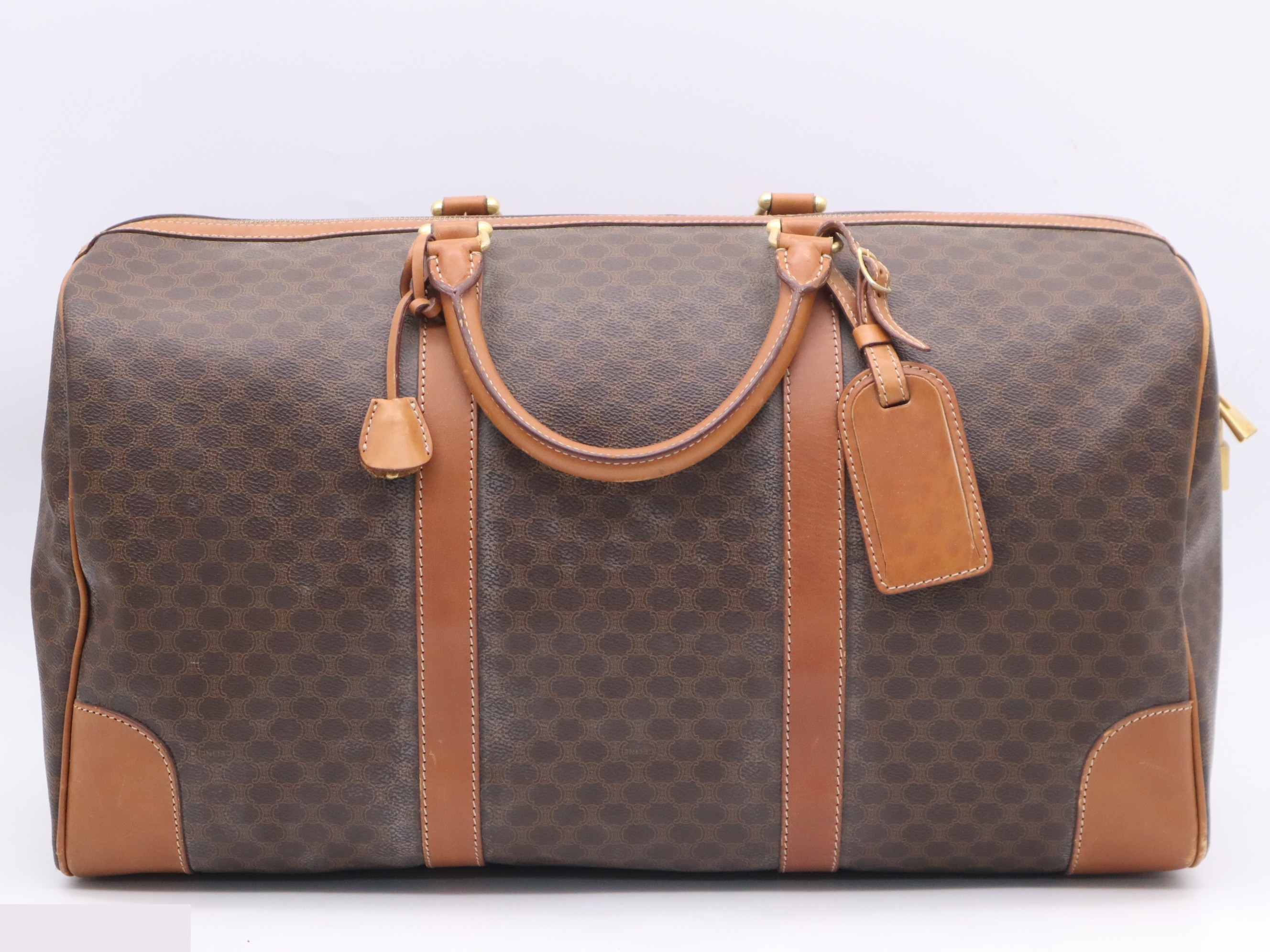 Leather Macadam Boston Bag with Key, Clochette, and Name Tag — view 2