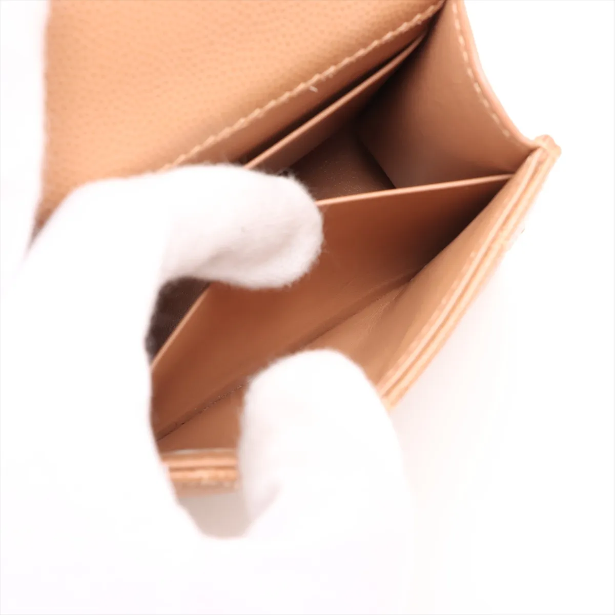 Matelasse Caviar Skin 2WAY Shoulder Bag Beige Gold Hardware C98A46P3 Random Serial — view 9