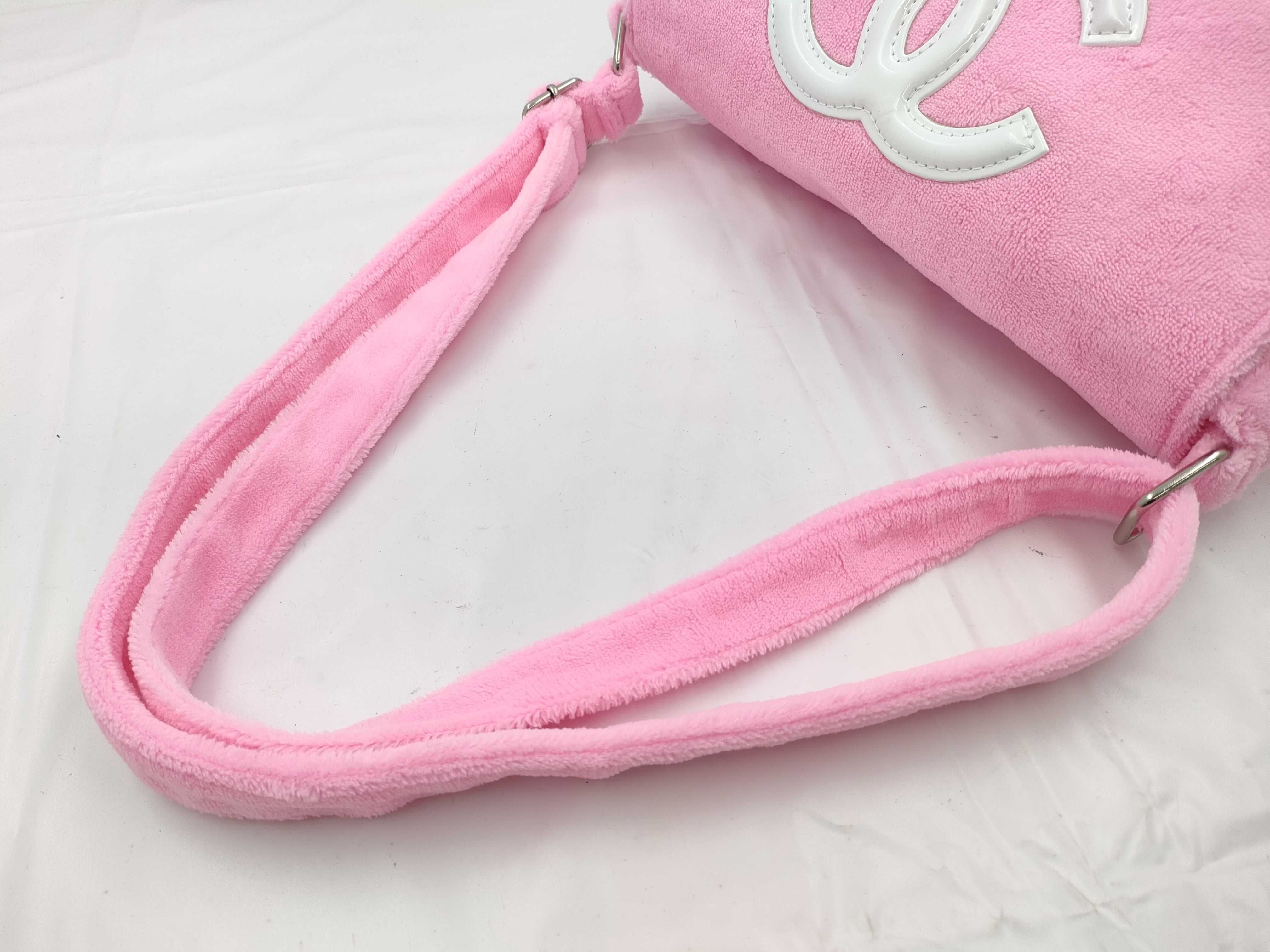 Coco Mark Pile Shoulder Bag, Pink, Silver Hardware, PRECISION Novelty Item — view 5