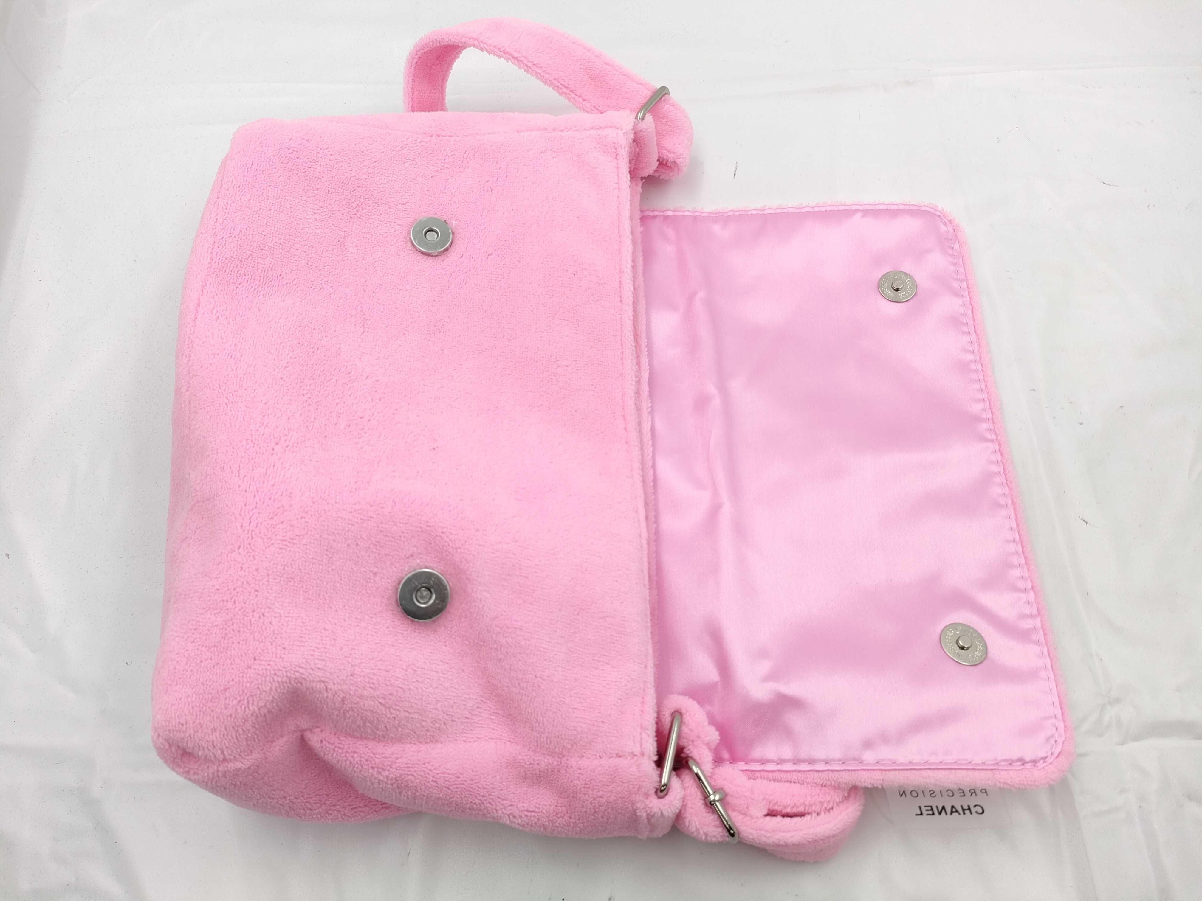 Coco Mark Pile Shoulder Bag, Pink, Silver Hardware, PRECISION Novelty Item — view 8
