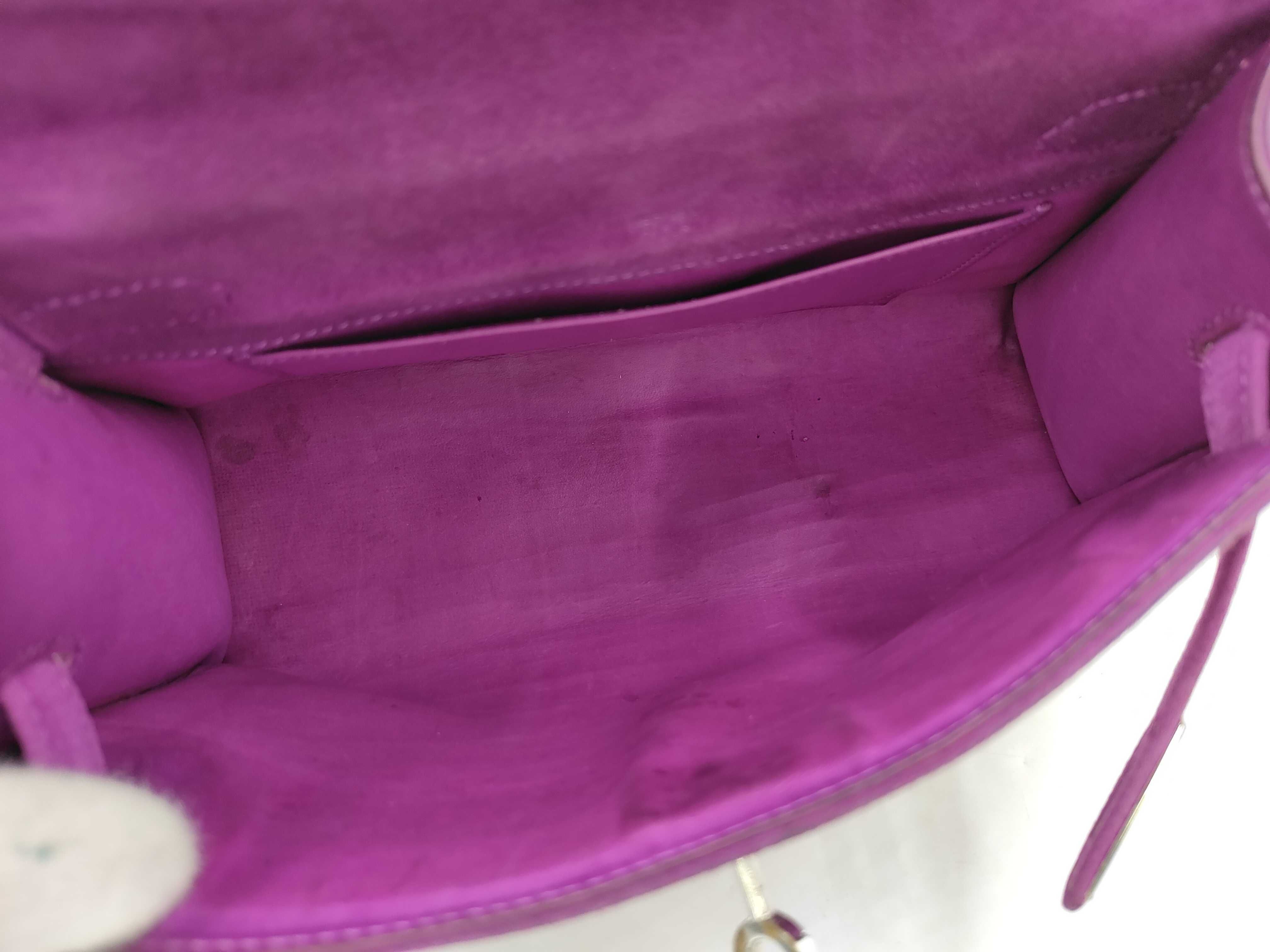 Pochette Kelly Doblis Purple Silver Hardware H Handbag — view 9