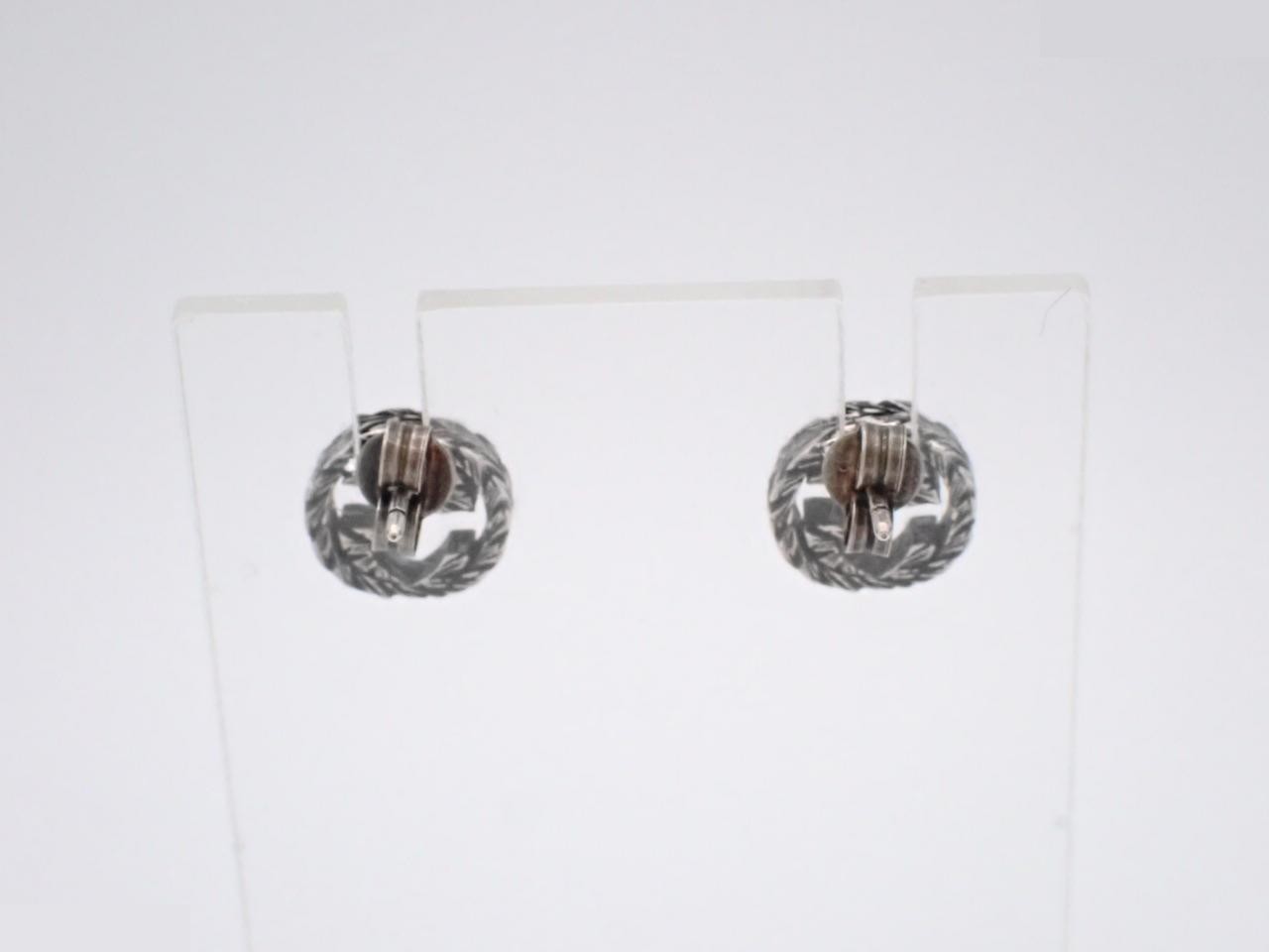 Interlocking G Silver Earrings — view 2