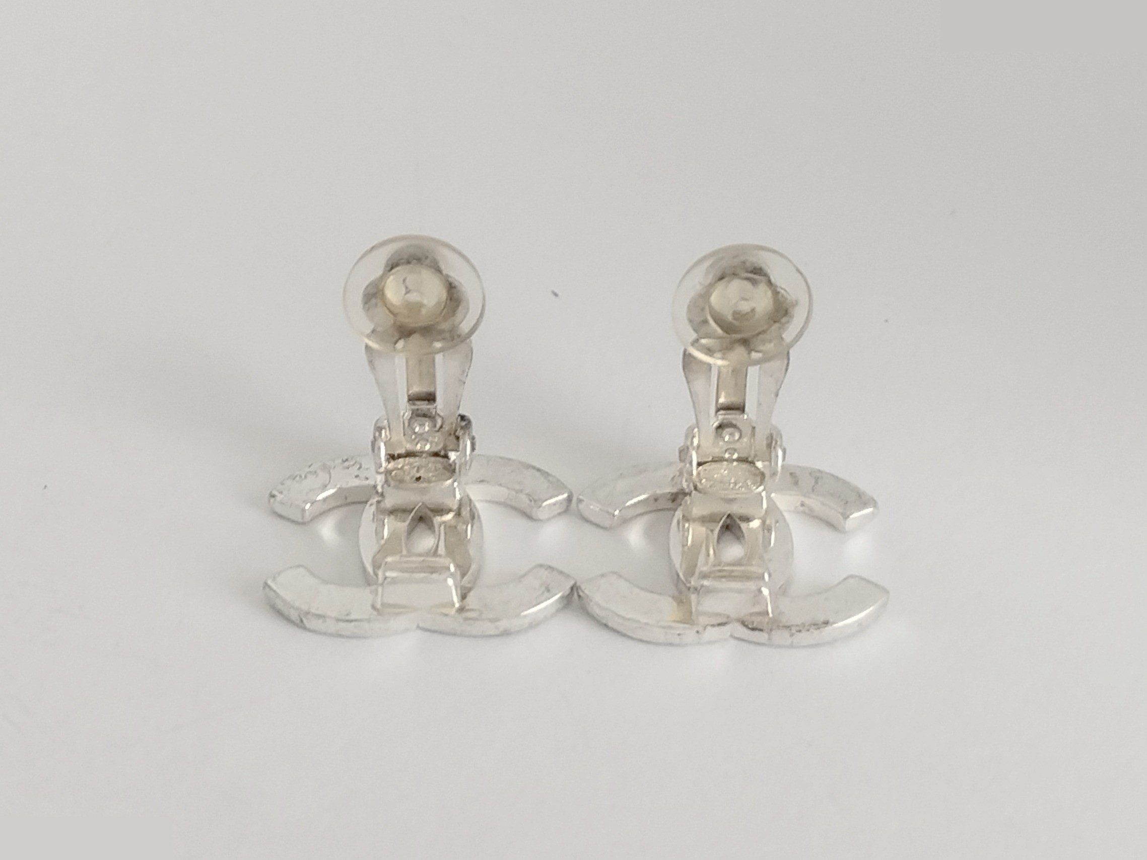 Coco Logo Silver Earrings — view 2