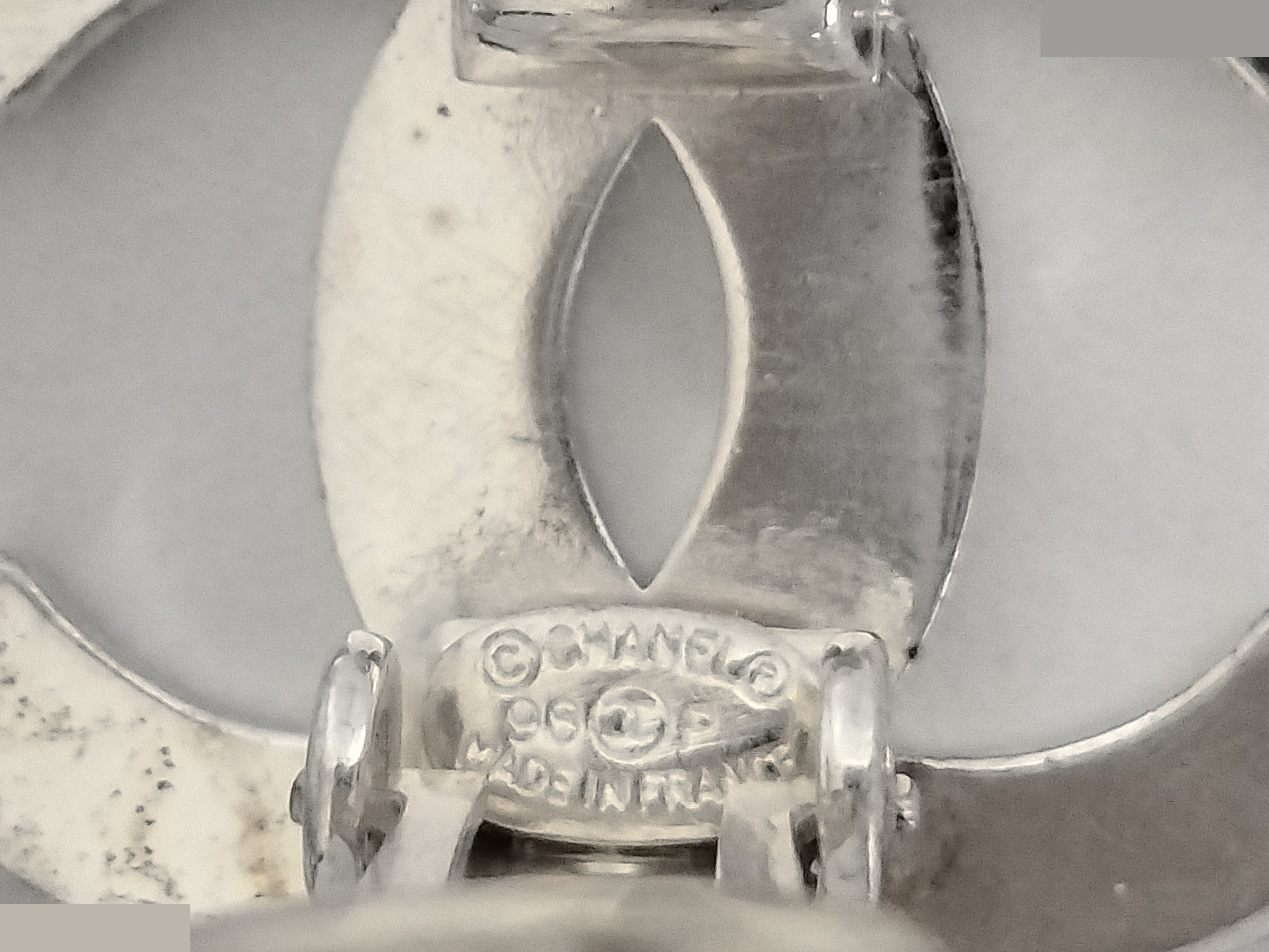 Coco Logo Silver Earrings — view 3
