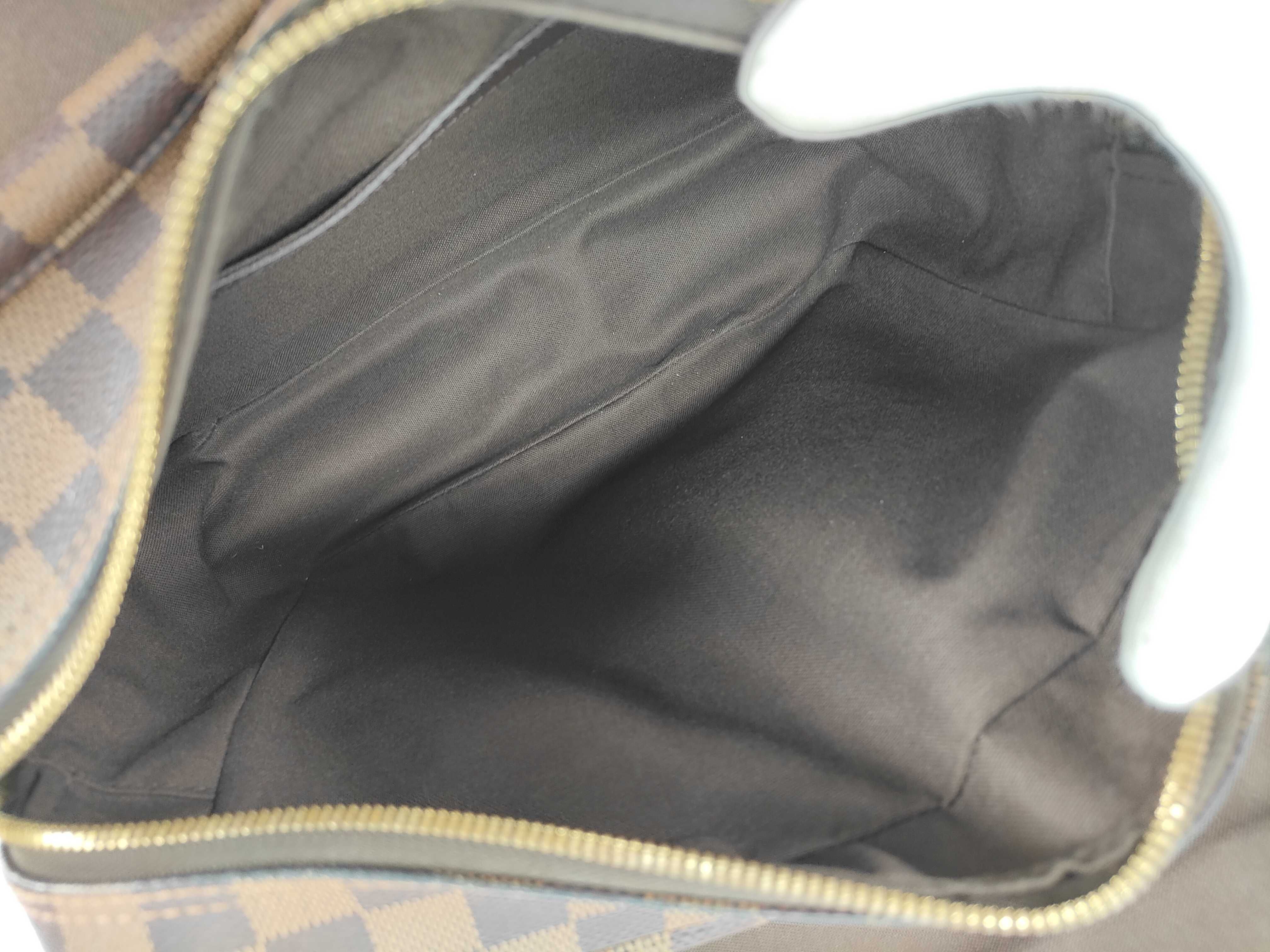 Damier PH- Damier Ebene Canvas Naviglio Shoulder Bag Brown — view 11