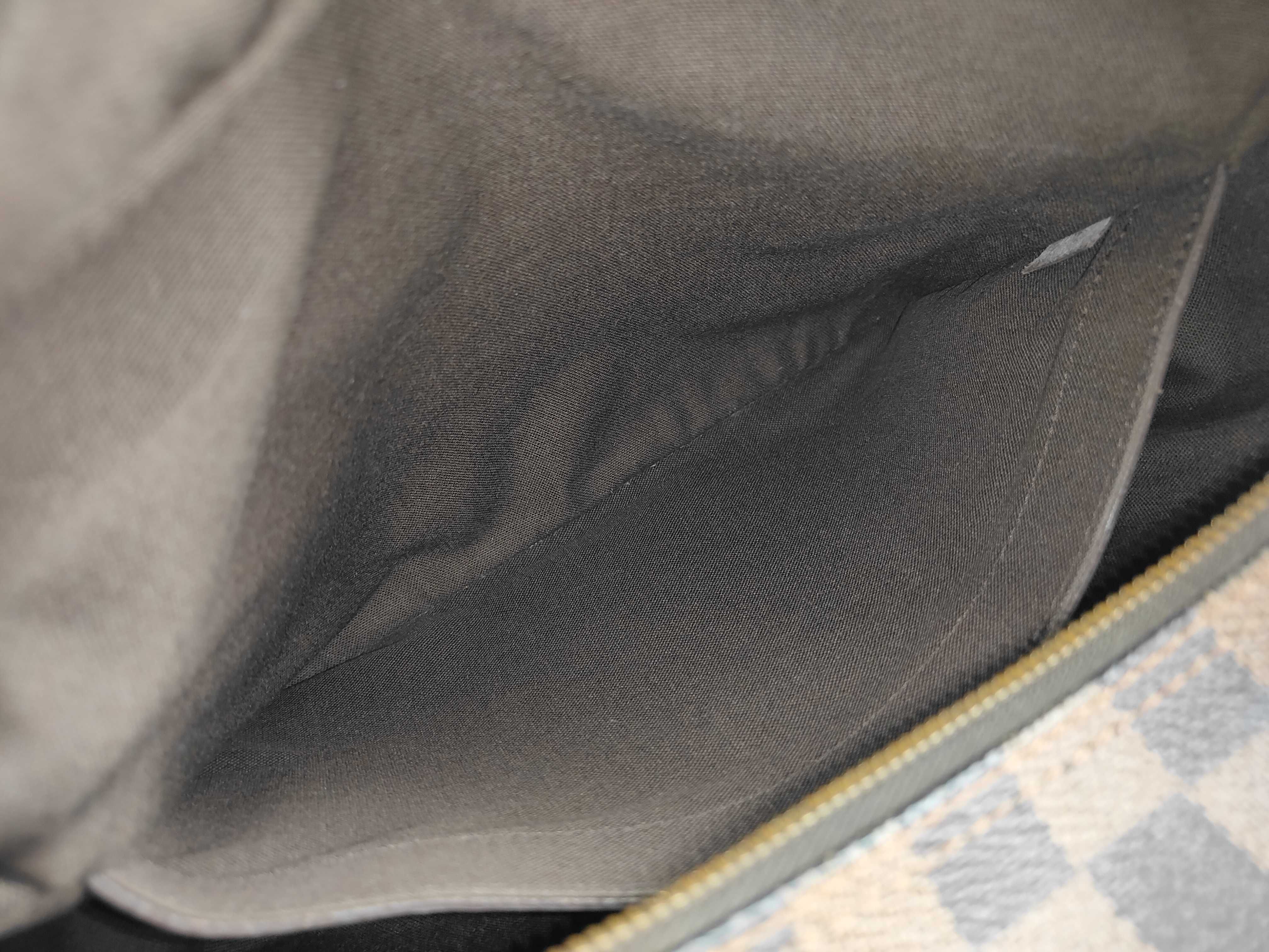 Damier PH- Damier Ebene Canvas Naviglio Shoulder Bag Brown — view 13