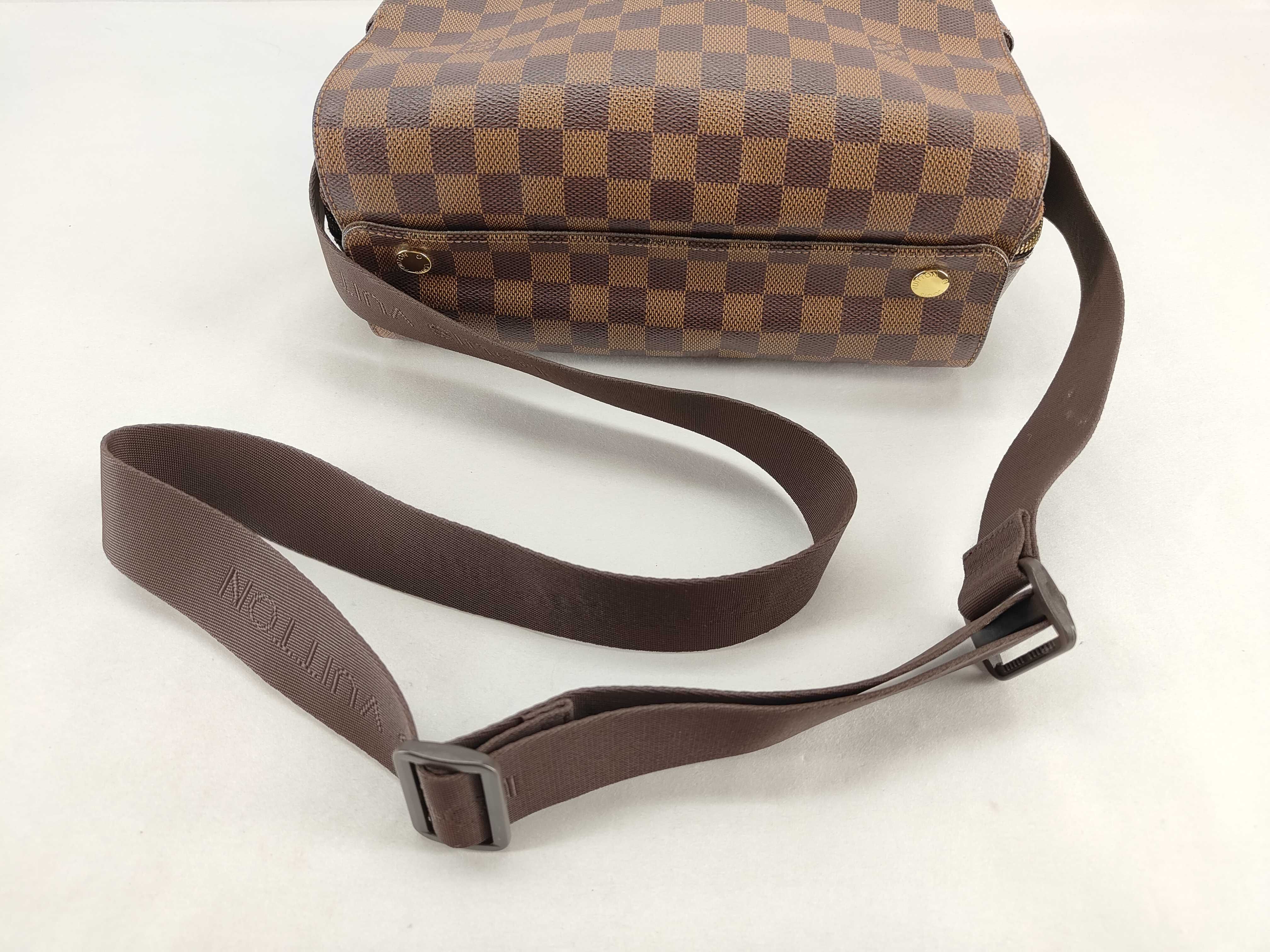 Damier PH- Damier Ebene Canvas Naviglio Shoulder Bag Brown — view 3