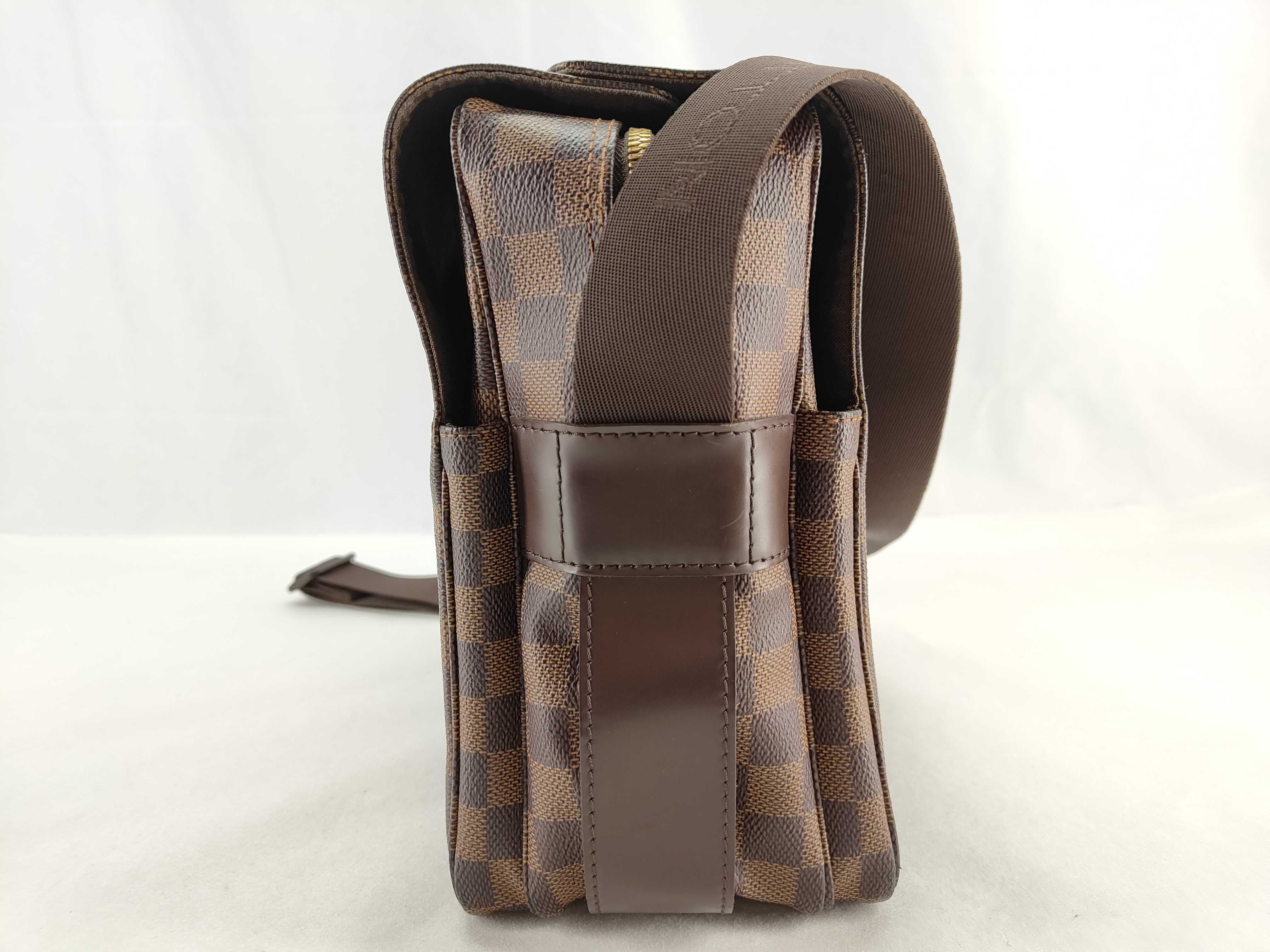 Damier PH- Damier Ebene Canvas Naviglio Shoulder Bag Brown — view 6