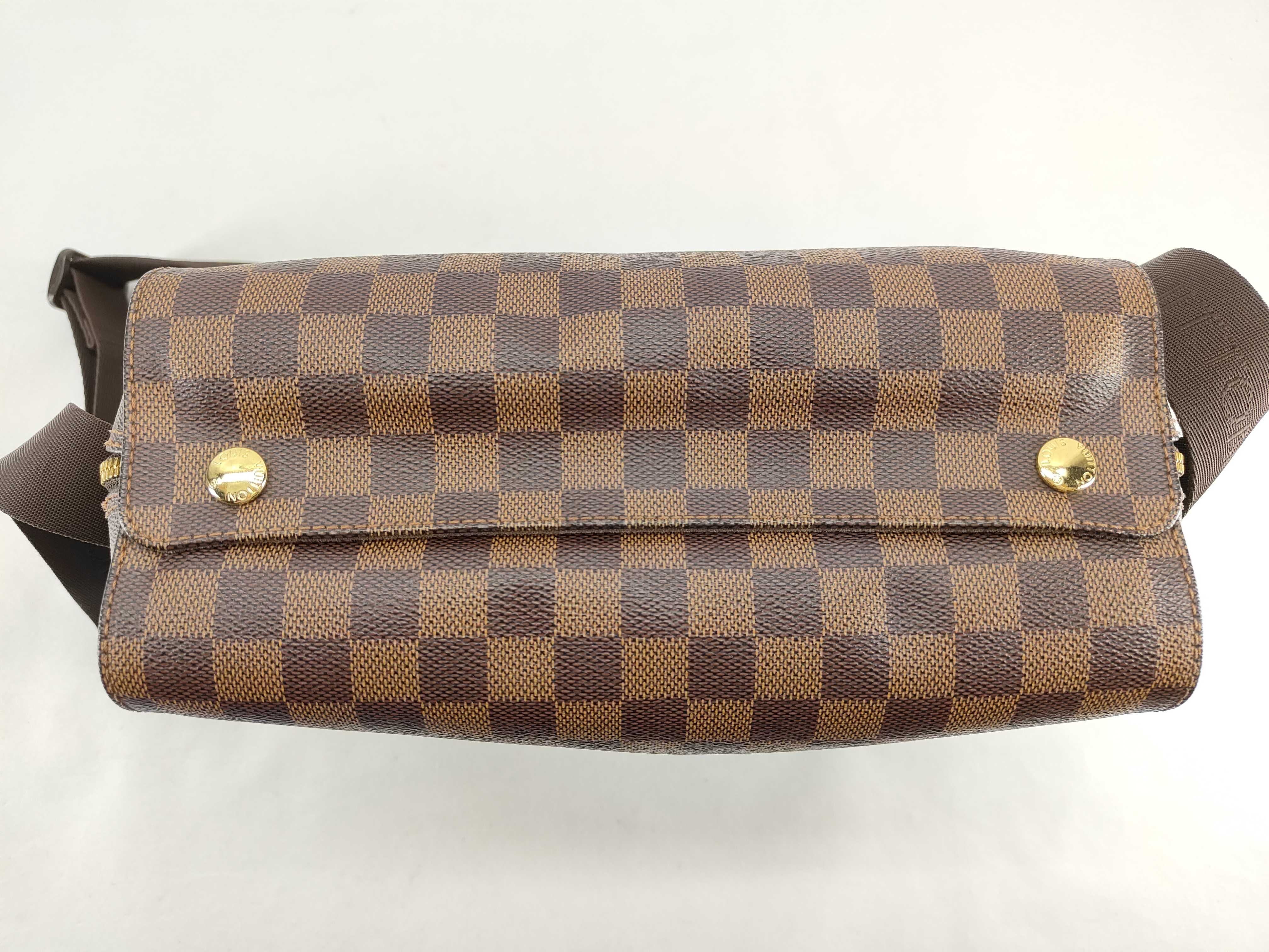 Damier PH- Damier Ebene Canvas Naviglio Shoulder Bag Brown — view 7
