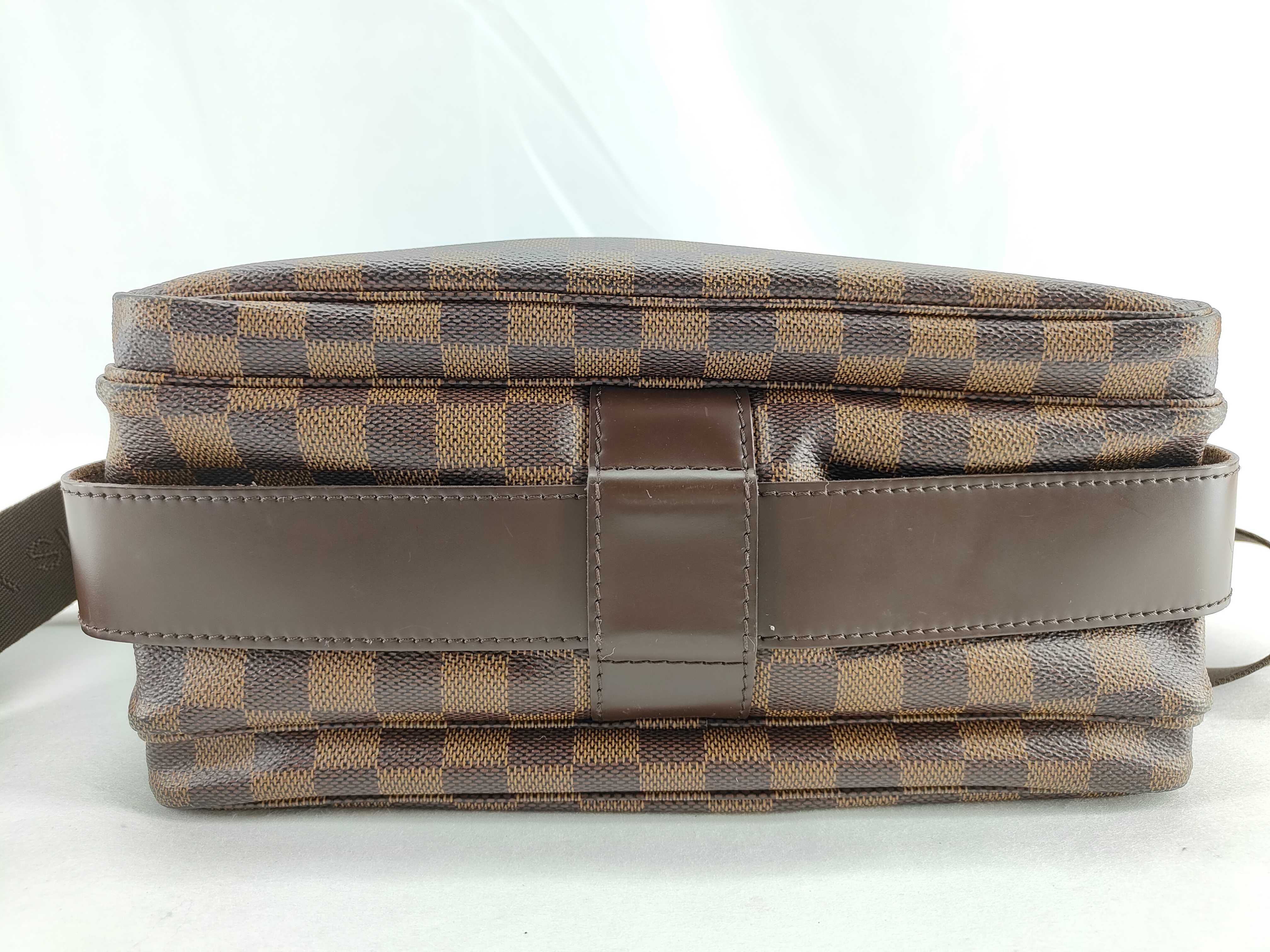 Damier PH- Damier Ebene Canvas Naviglio Shoulder Bag Brown — view 9
