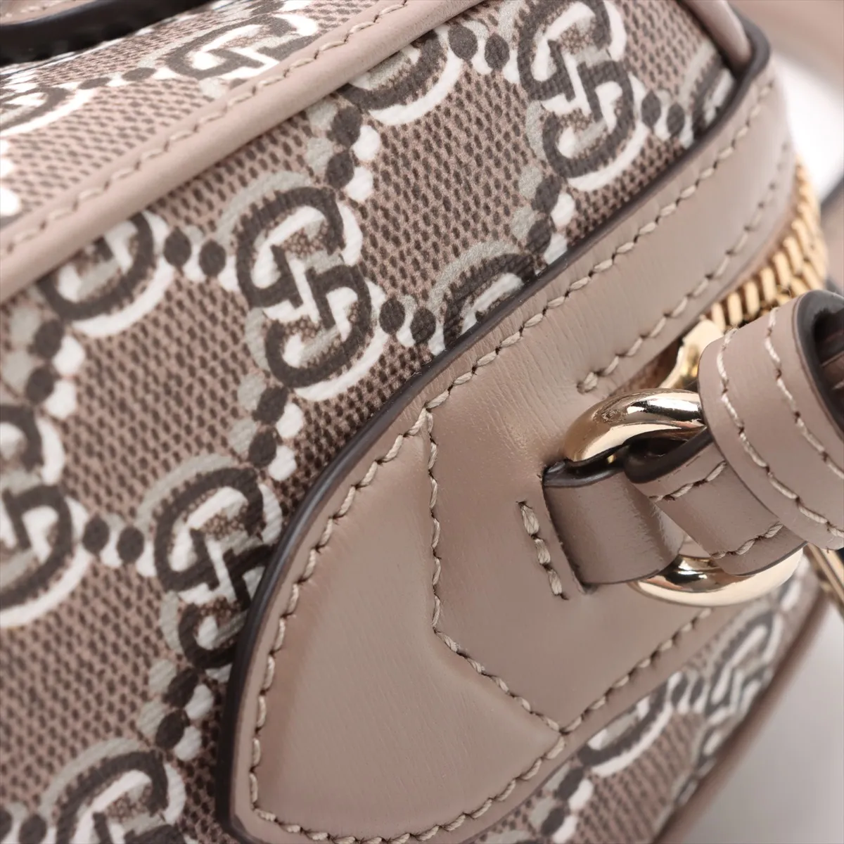 GG Super Mini PVC x Leather 2WAY Handbag Brown 795054 — view 12