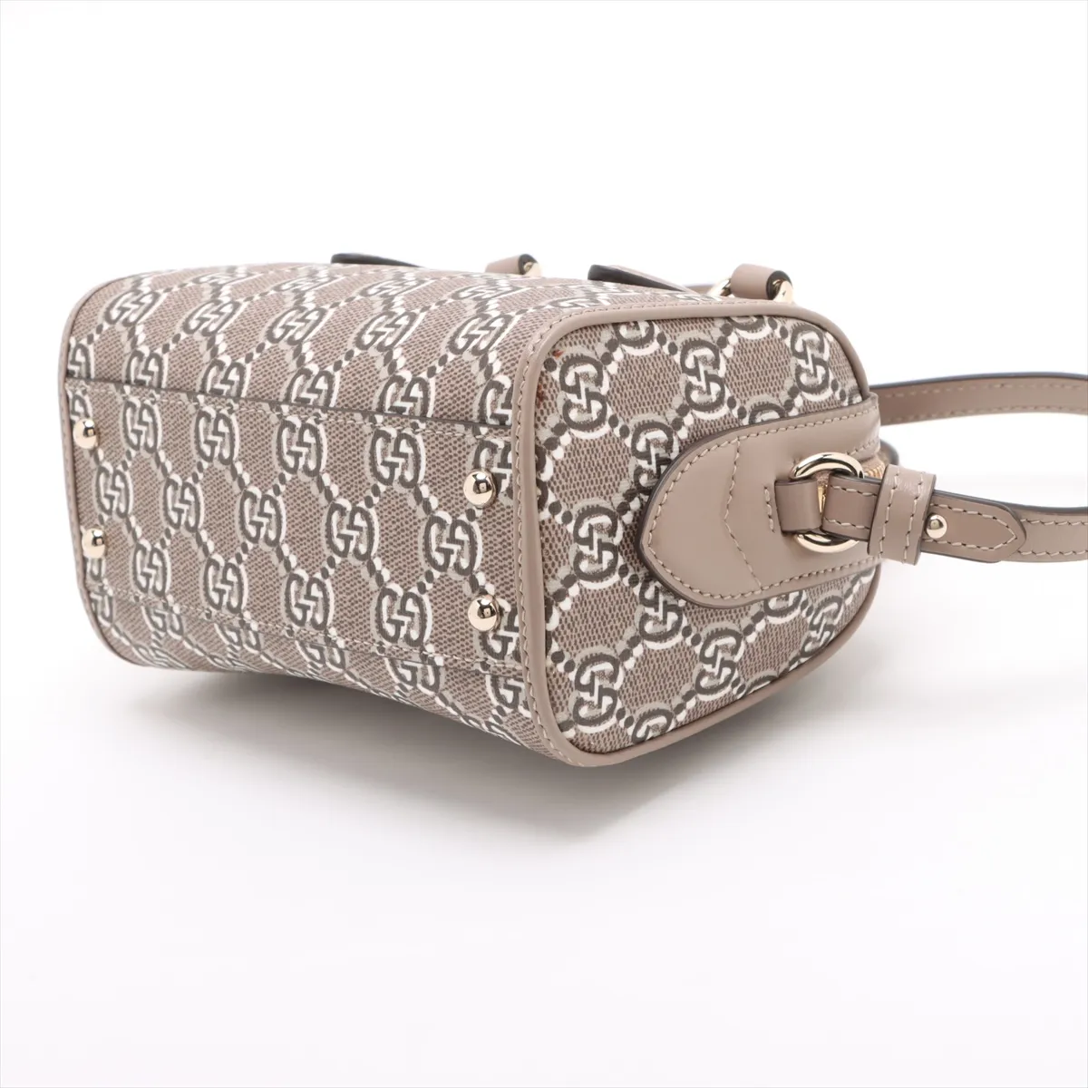 GG Super Mini PVC x Leather 2WAY Handbag Brown 795054 — view 3