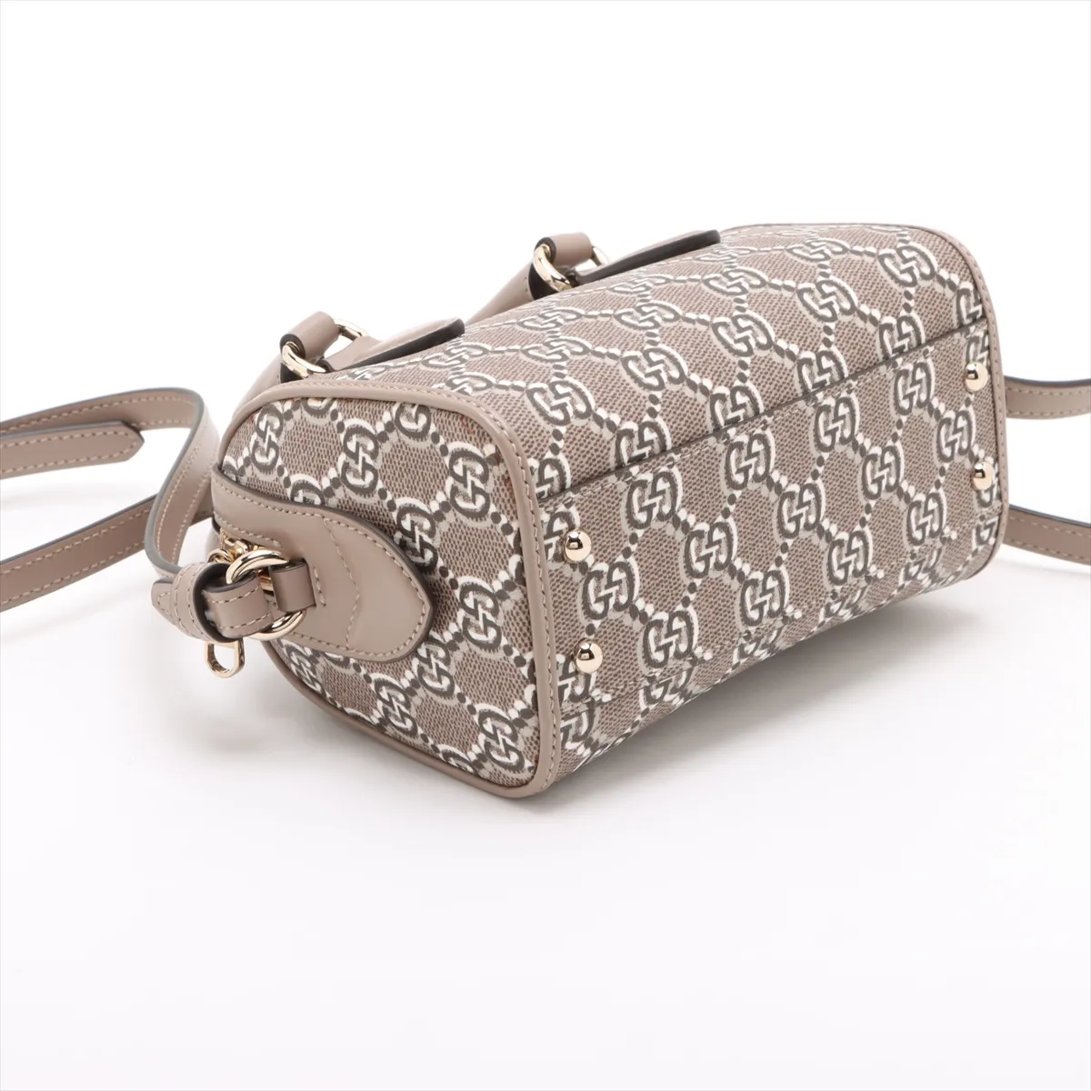 GG Super Mini PVC x Leather 2WAY Handbag Brown 795054 — view 4