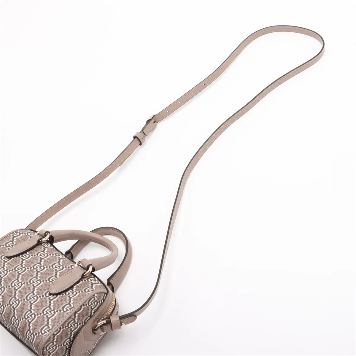 GG Super Mini PVC x Leather 2WAY Handbag Brown 795054 — view 7