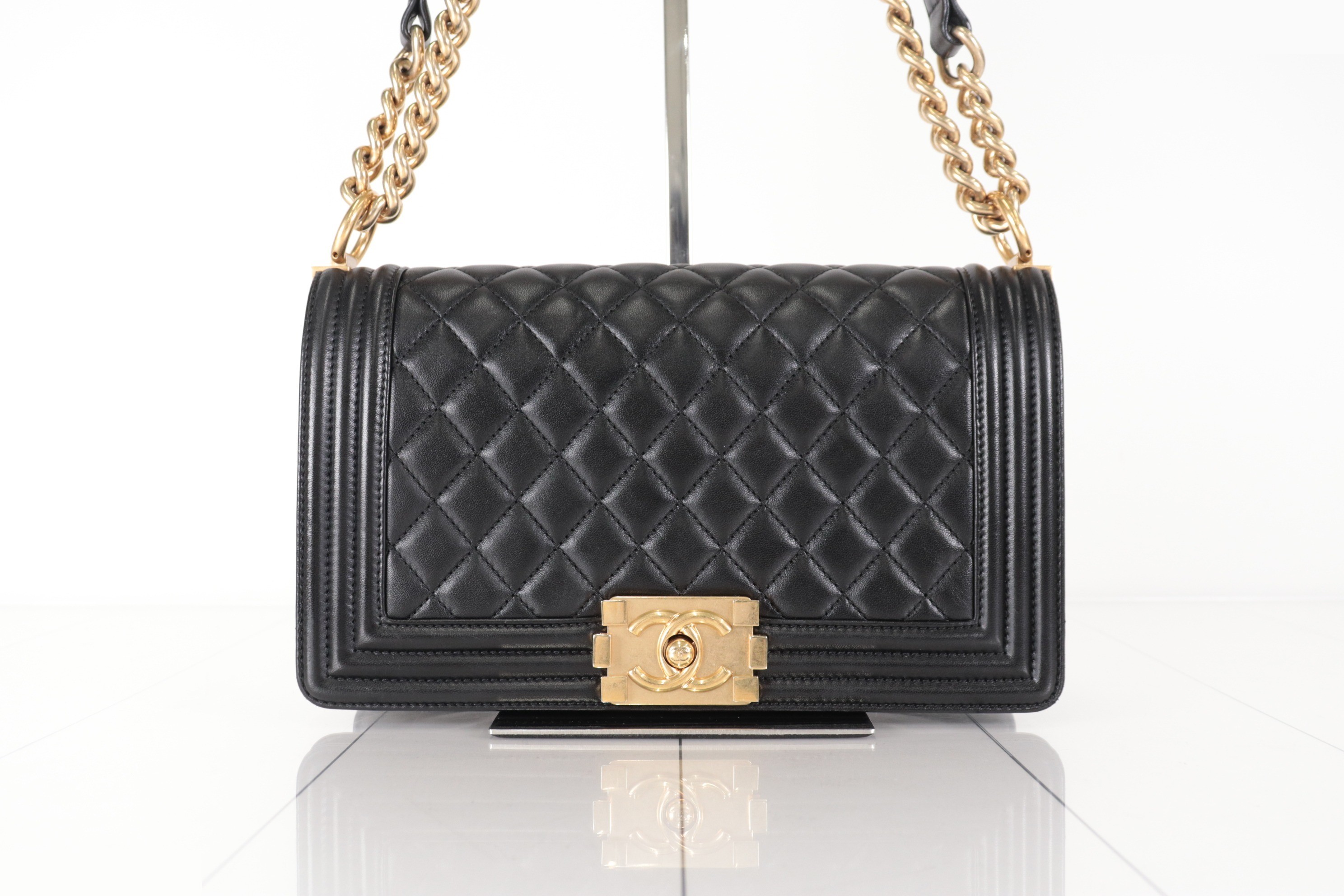 Boy Chanel Lambskin Chain Shoulder Bag, Series 23 — view 2