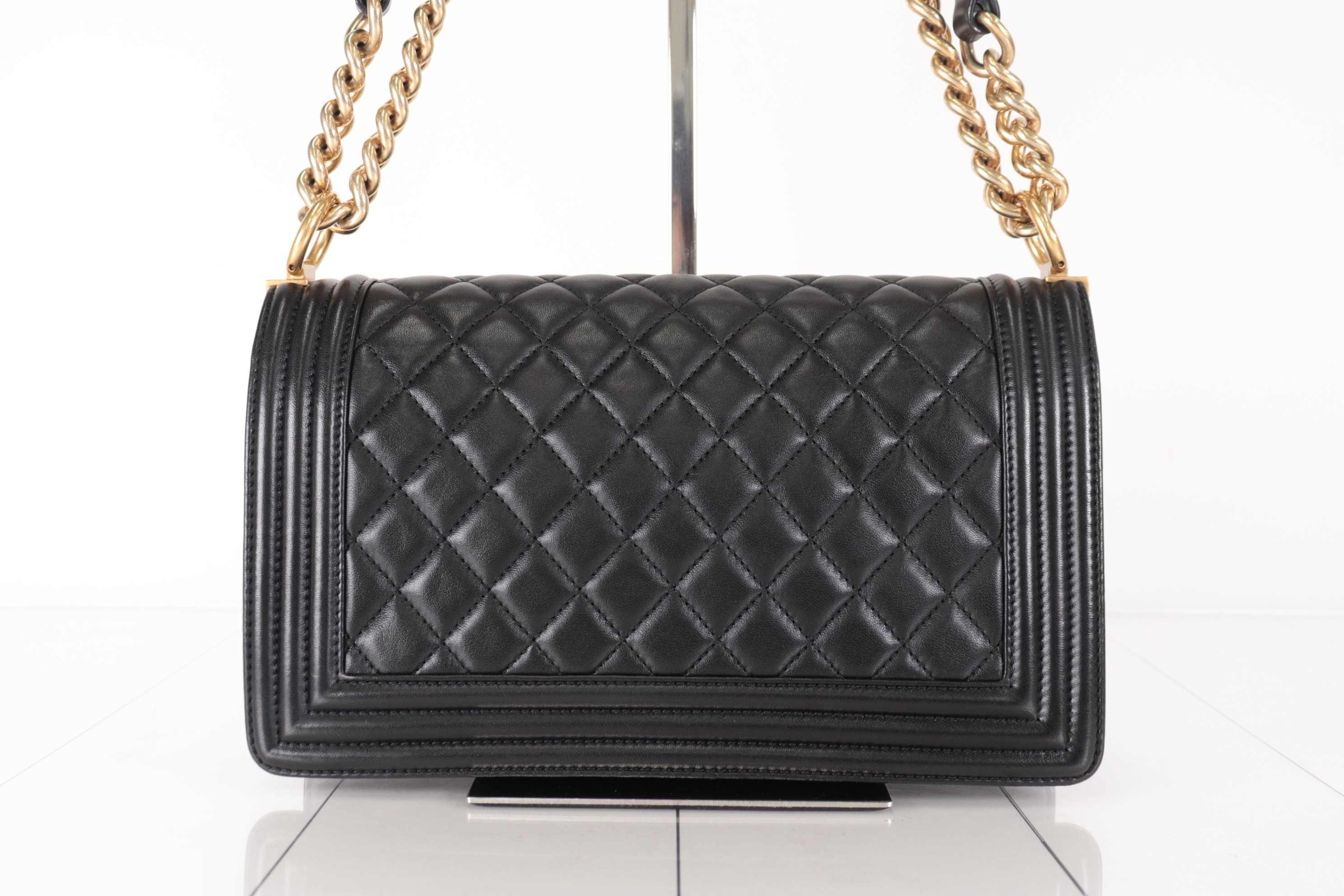 Boy Chanel Lambskin Chain Shoulder Bag, Series 23 — view 3