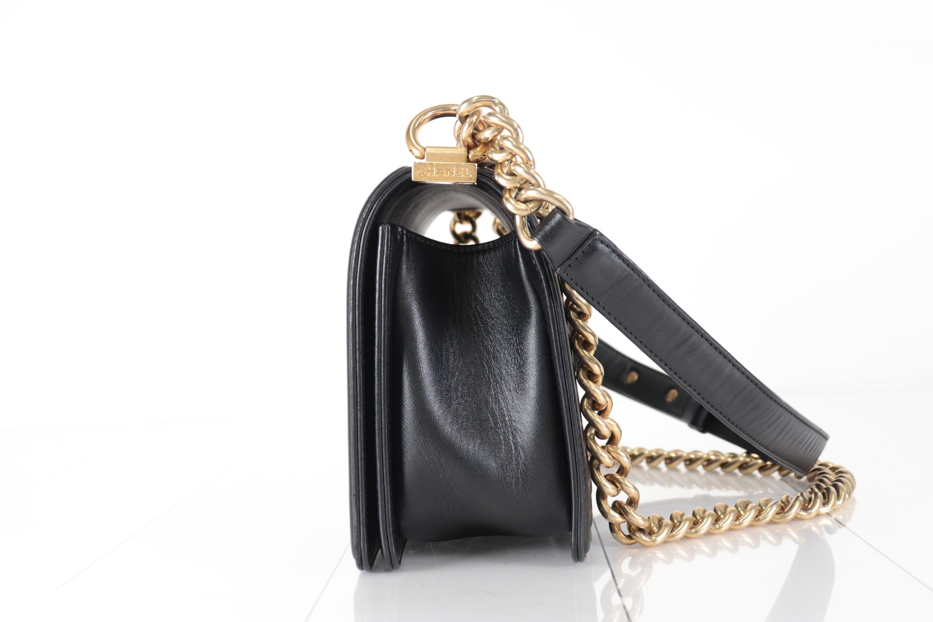 Boy Chanel Lambskin Chain Shoulder Bag, Series 23 — view 5