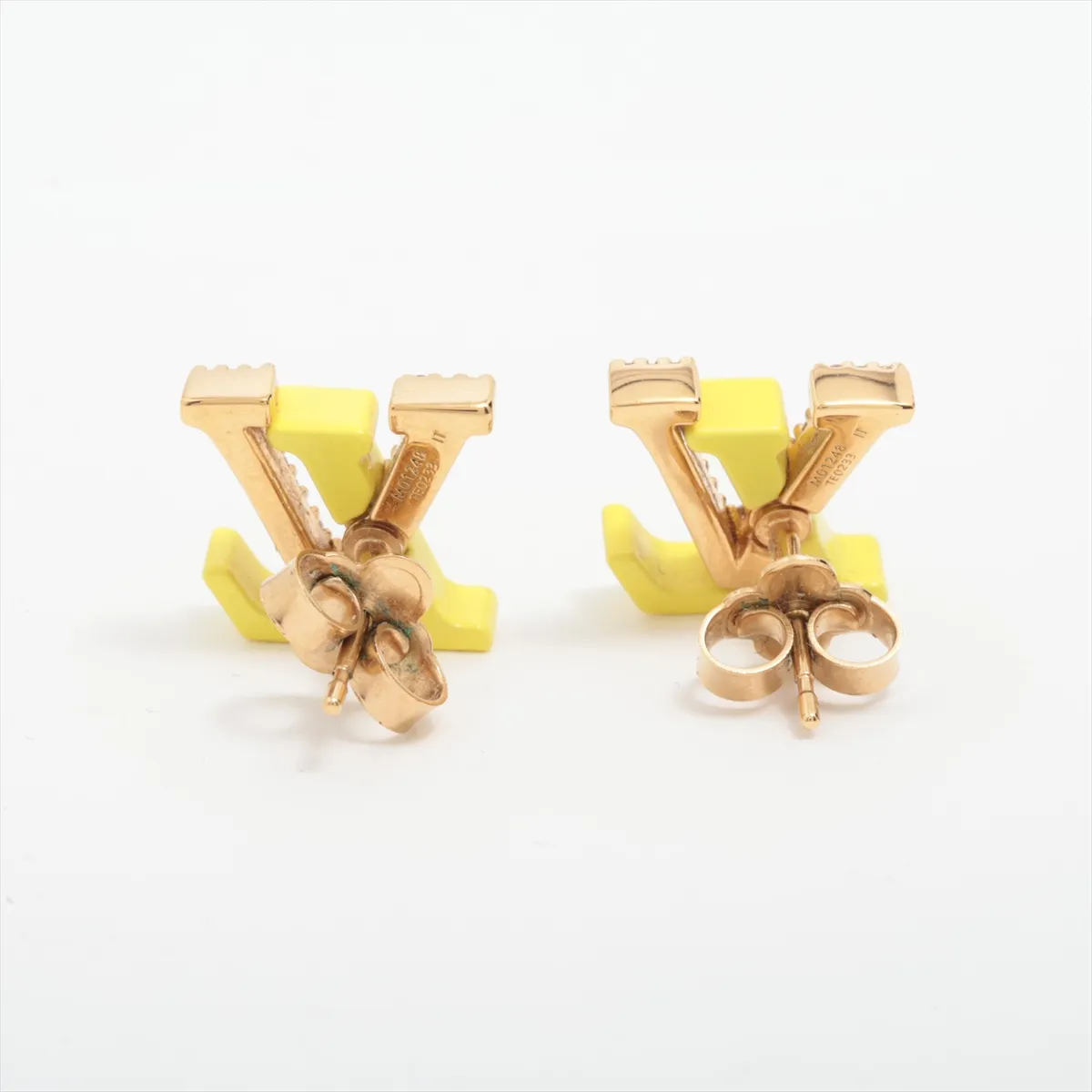 Bookle Doreille LV Iconic TE0233 Earrings (for both ears) GP x Rhinestone Gold x Yellow — view 2