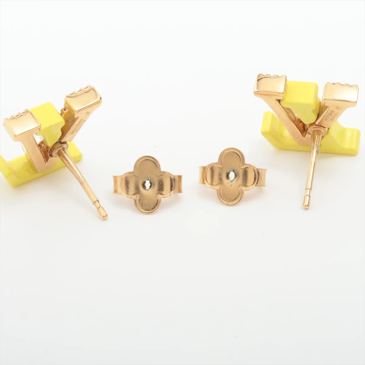 Bookle Doreille LV Iconic TE0233 Earrings (for both ears) GP x Rhinestone Gold x Yellow — view 4