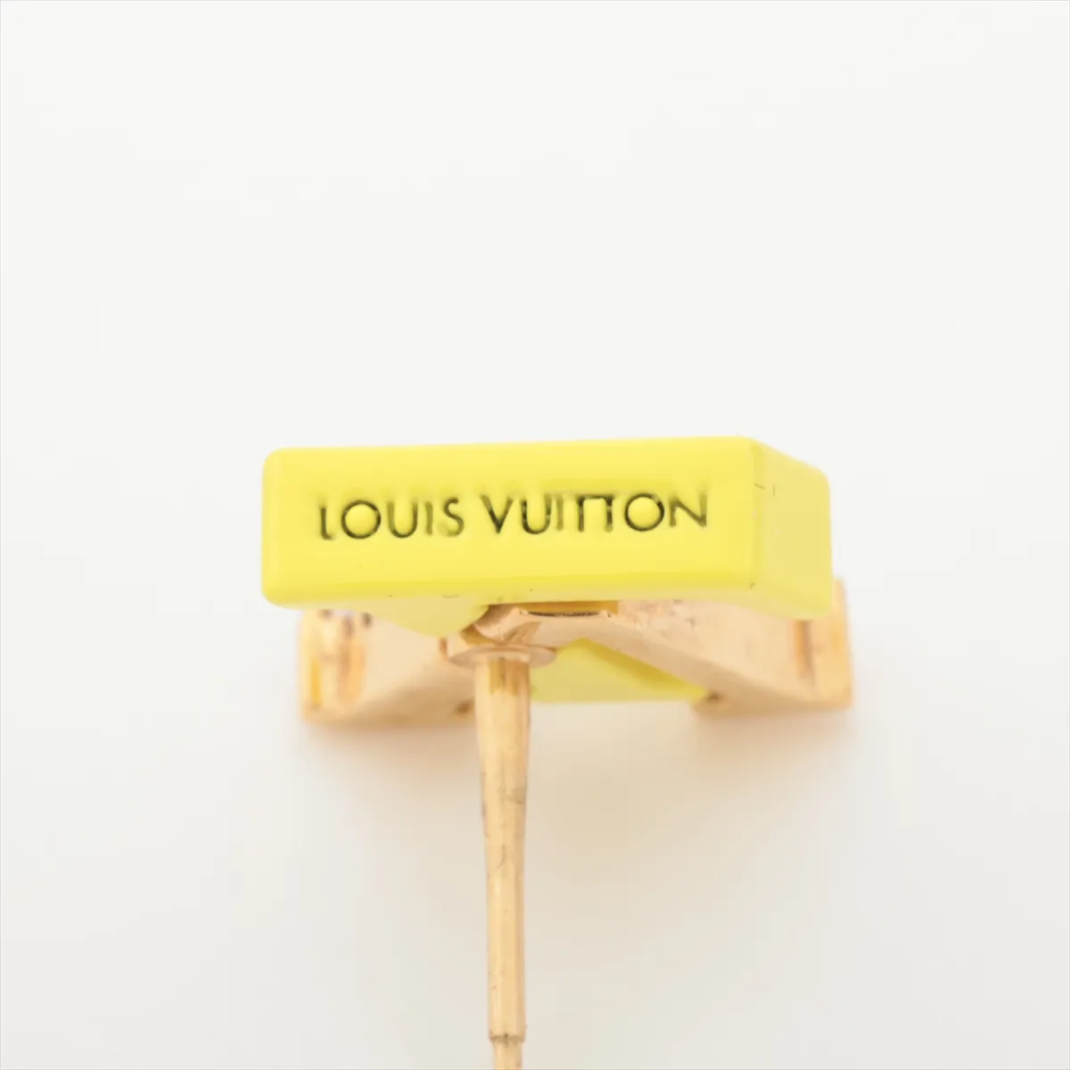 Bookle Doreille LV Iconic TE0233 Earrings (for both ears) GP x Rhinestone Gold x Yellow — view 5