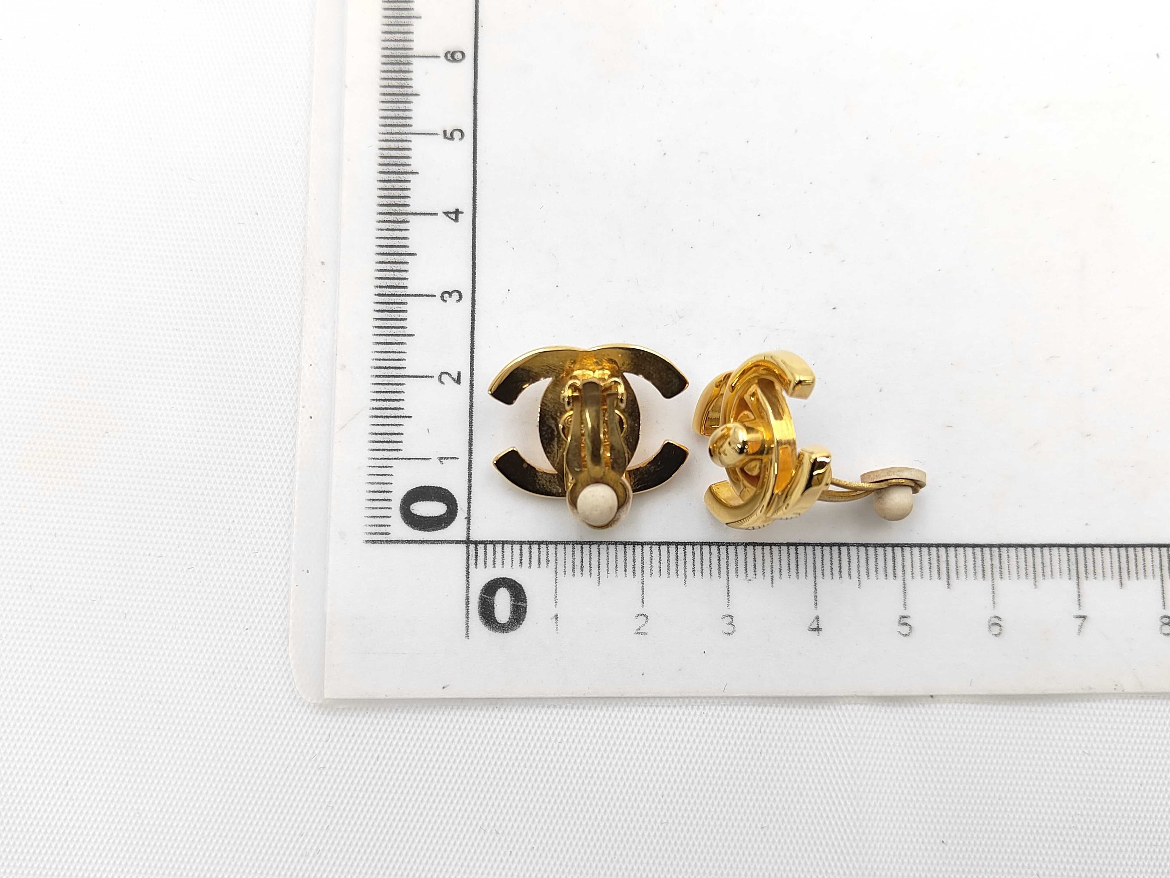 earrings with box, featuring the Coco Mark (turn-lock) design. — view 6