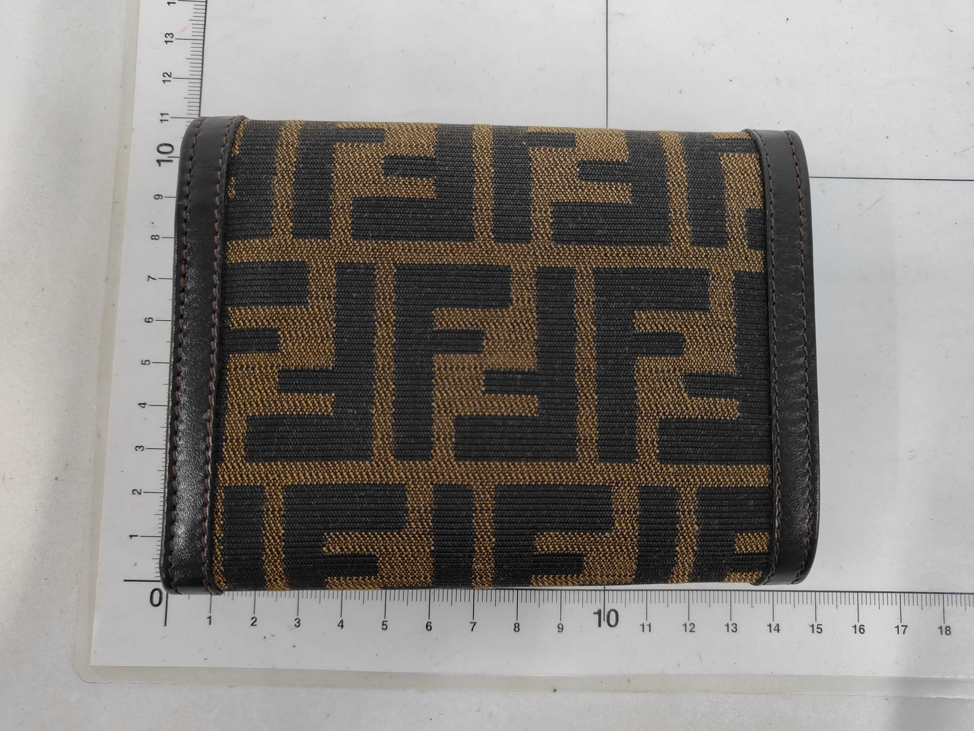 Zucca Bi-fold Wallet, Canvas, Brown — view 2