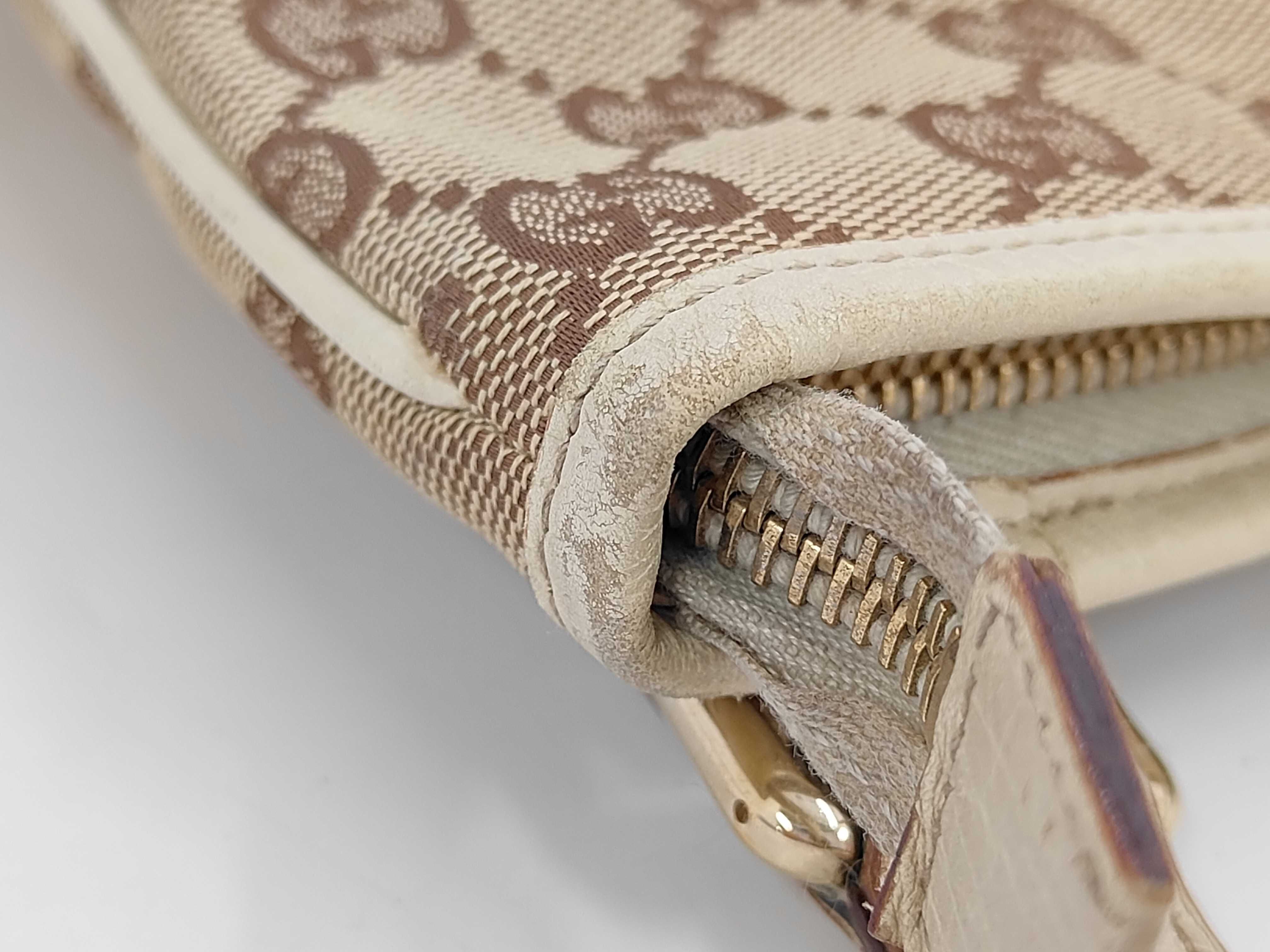 144388GG Canvas Shoulder Bag Brown White Shoulder Bag — view 9