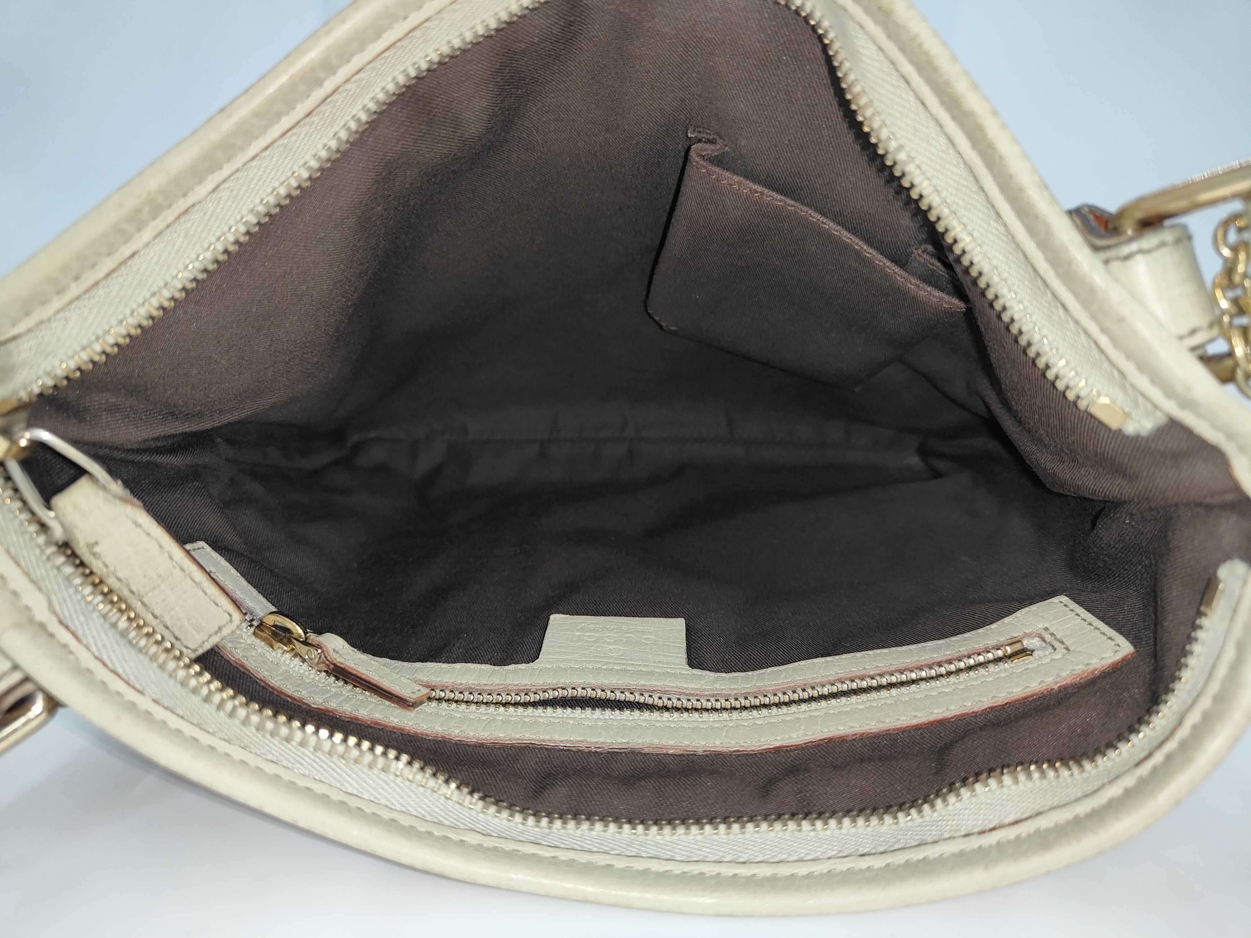 144388GG Canvas Shoulder Bag Brown White Shoulder Bag — view 10