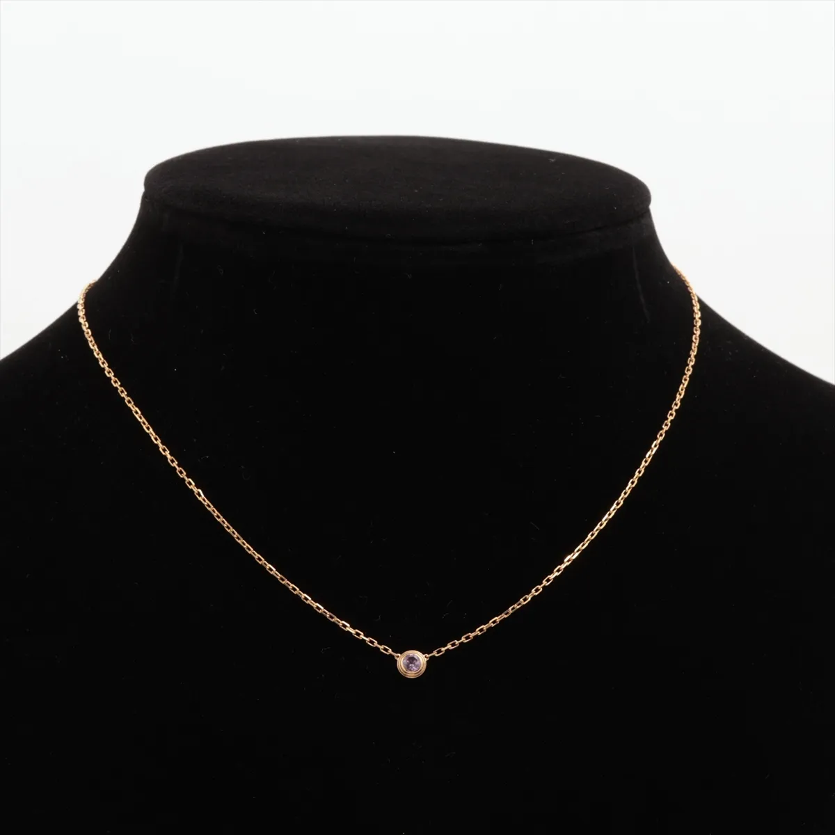 Damour Pink Sapphire Necklace, 750 (PG), 2.9g, RU1176. Minor chips and — view 5