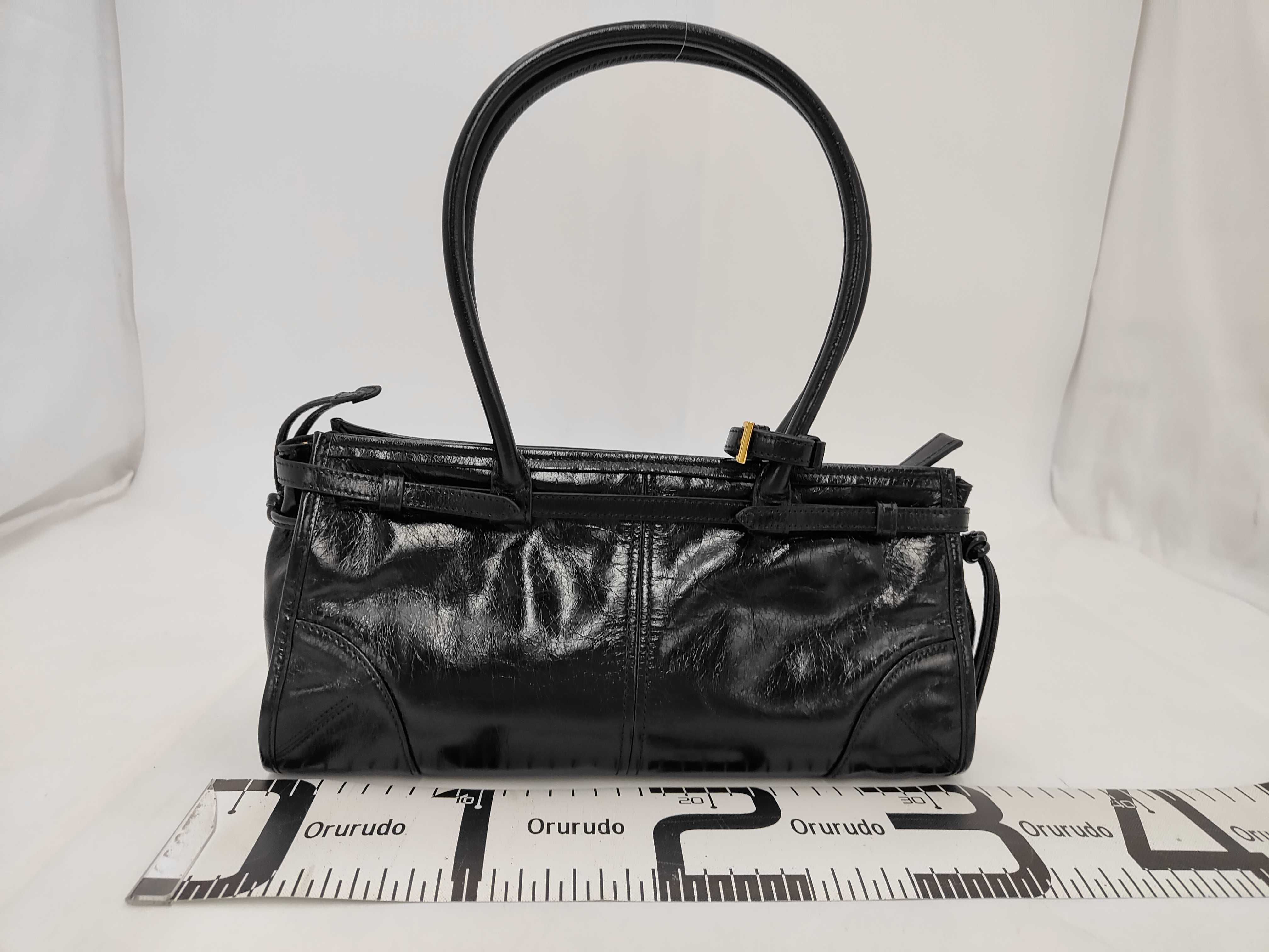 Bonnie Medium Leather Handbag, Black — view 2