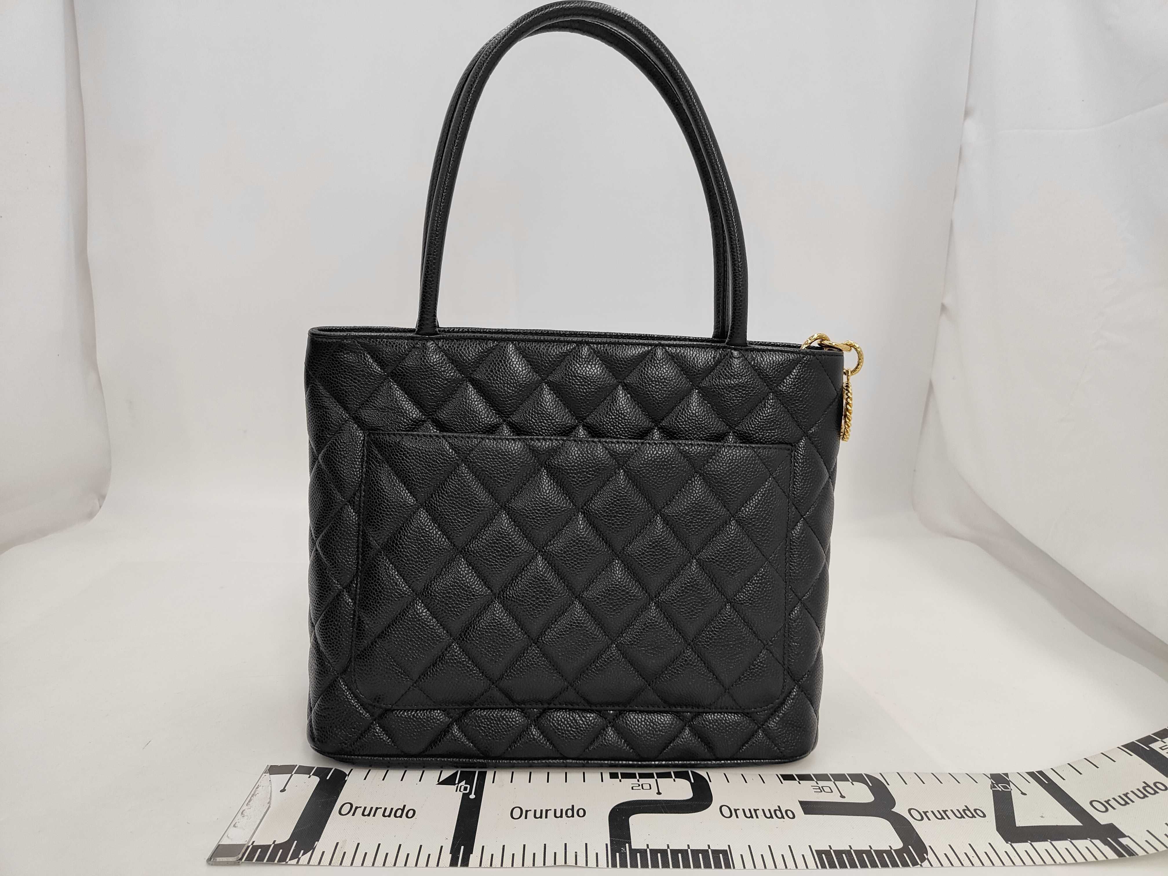 Caviar Skin Reissue Tote Bag with Gold Hardware — view 2