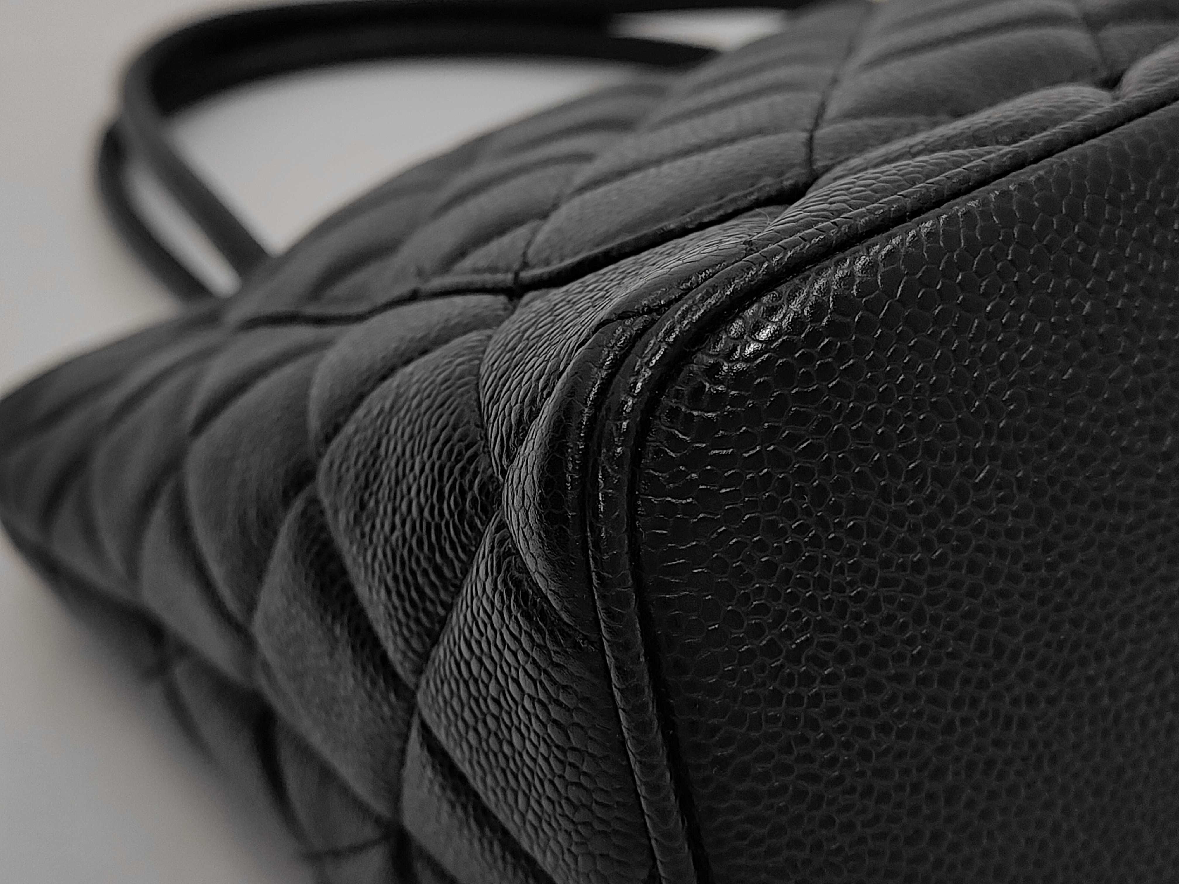 Caviar Skin Reissue Tote Bag with Gold Hardware — view 3