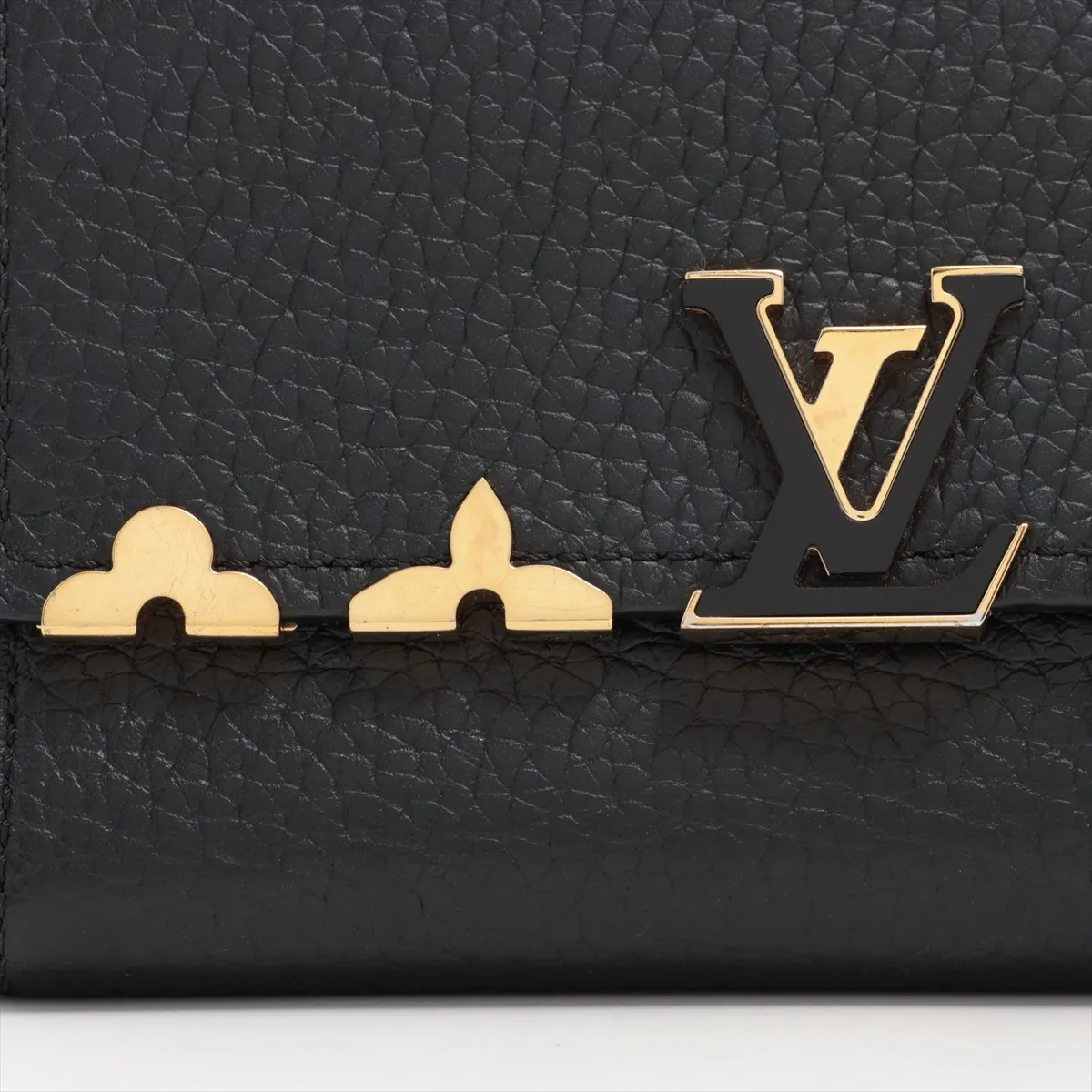 Taurillon Portefeuille Capucines Compact M82764 Noir Compact Wallet (RFID detected) — view 9