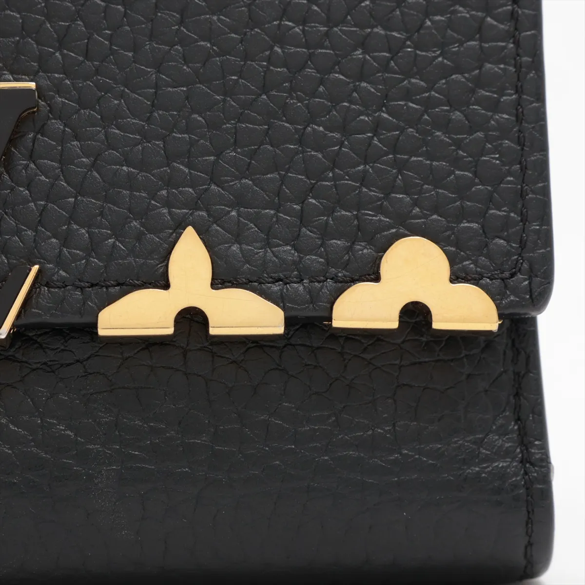 Taurillon Portefeuille Capucines Compact M82764 Noir Compact Wallet (RFID detected) — view 10