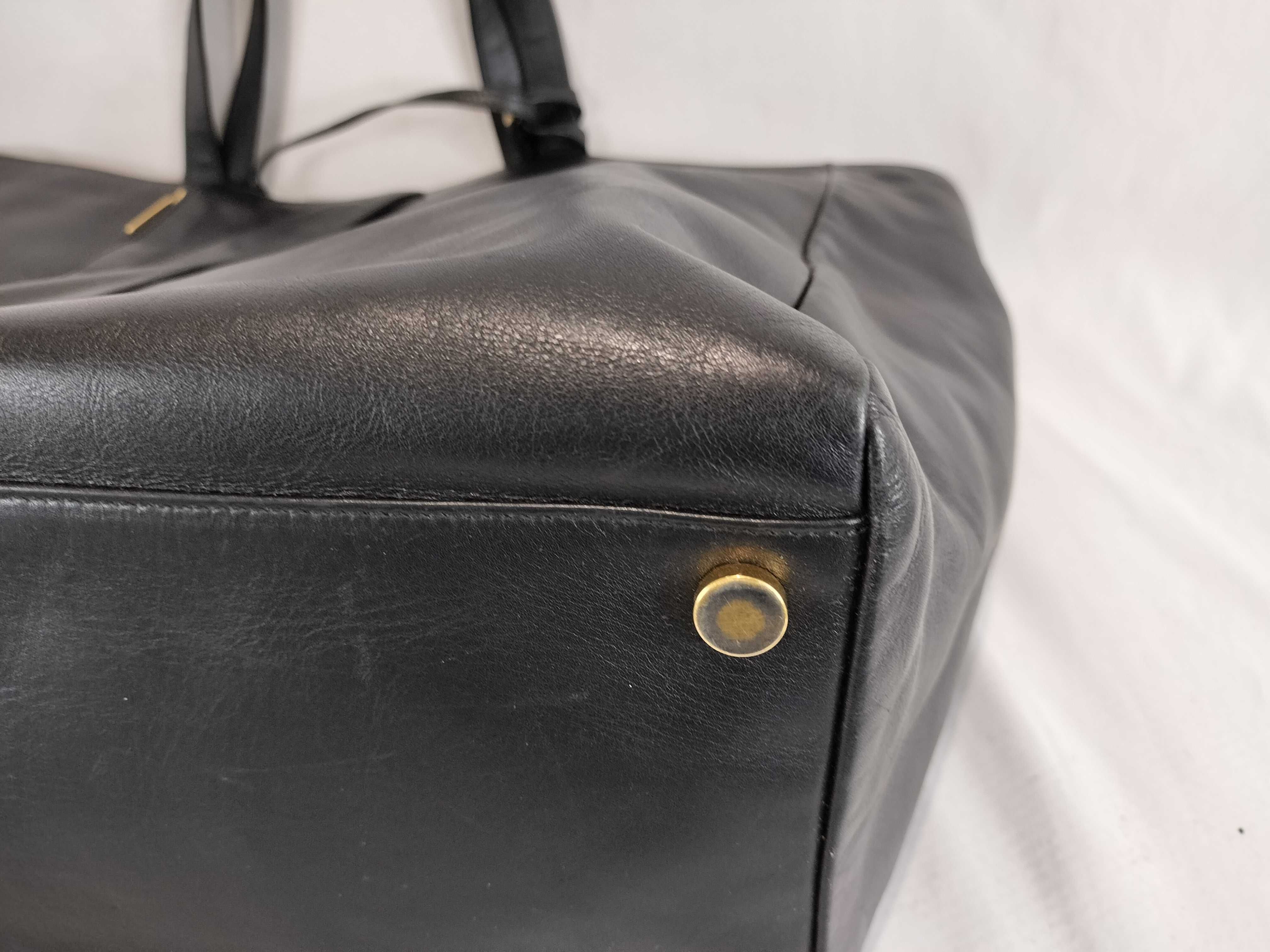 Leather Tote Handbag with Pouch — view 7