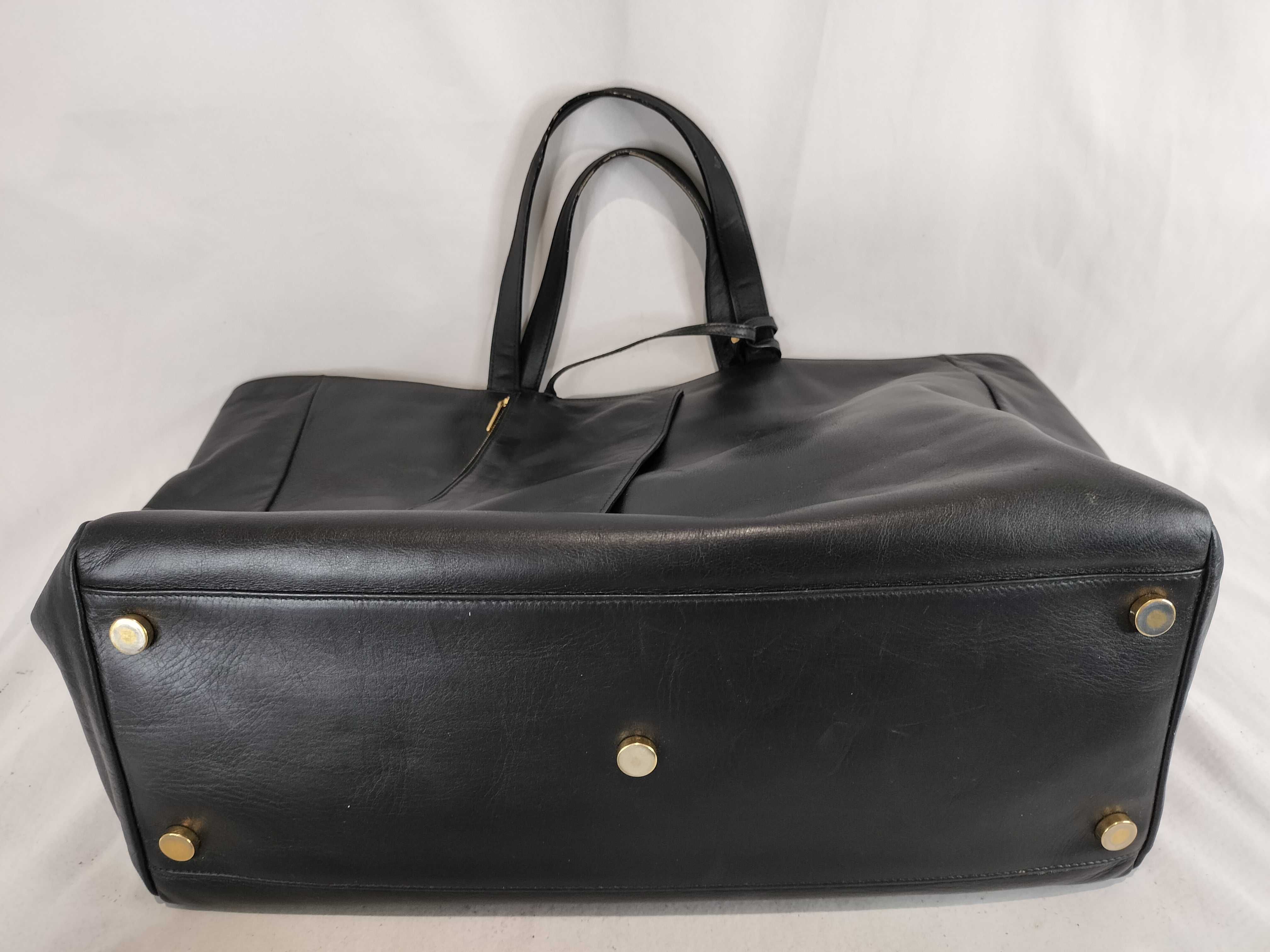 Leather Tote Handbag with Pouch — view 8