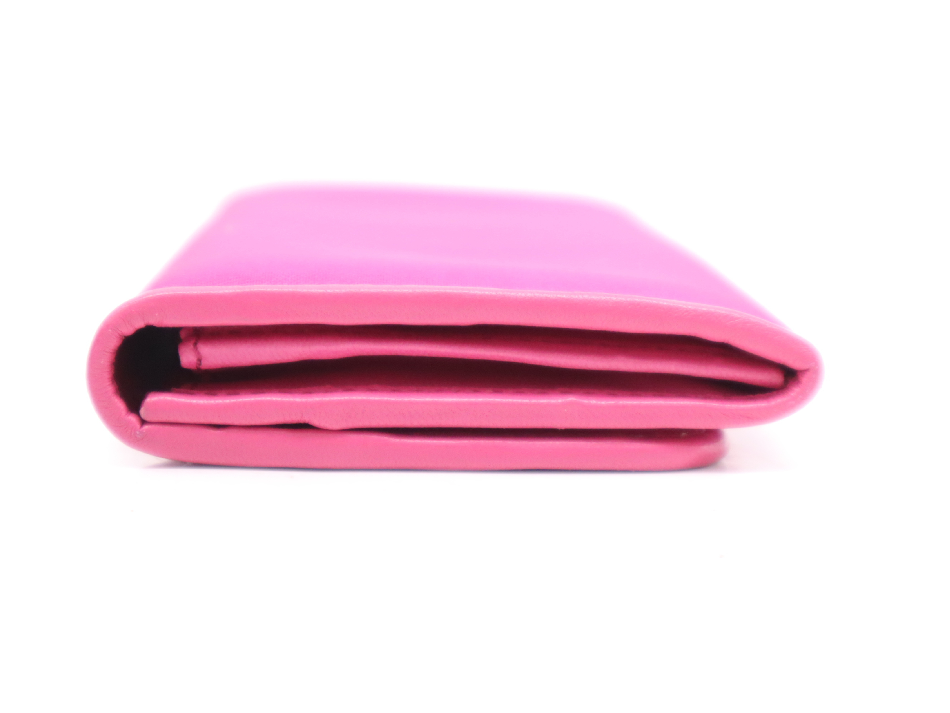 leather long wallet pink GD metal fittings with box wallet — view 3