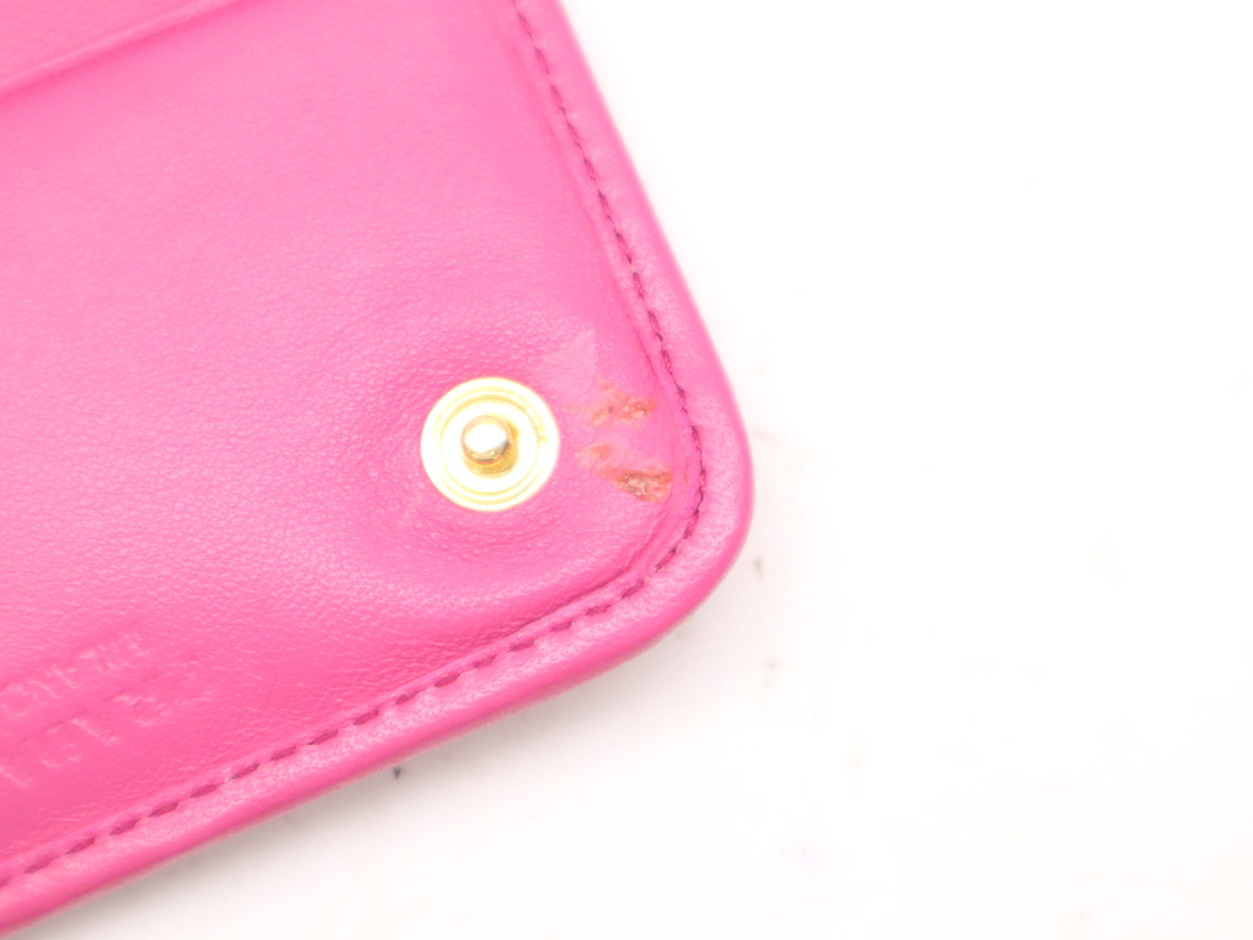 leather long wallet pink GD metal fittings with box wallet — view 10