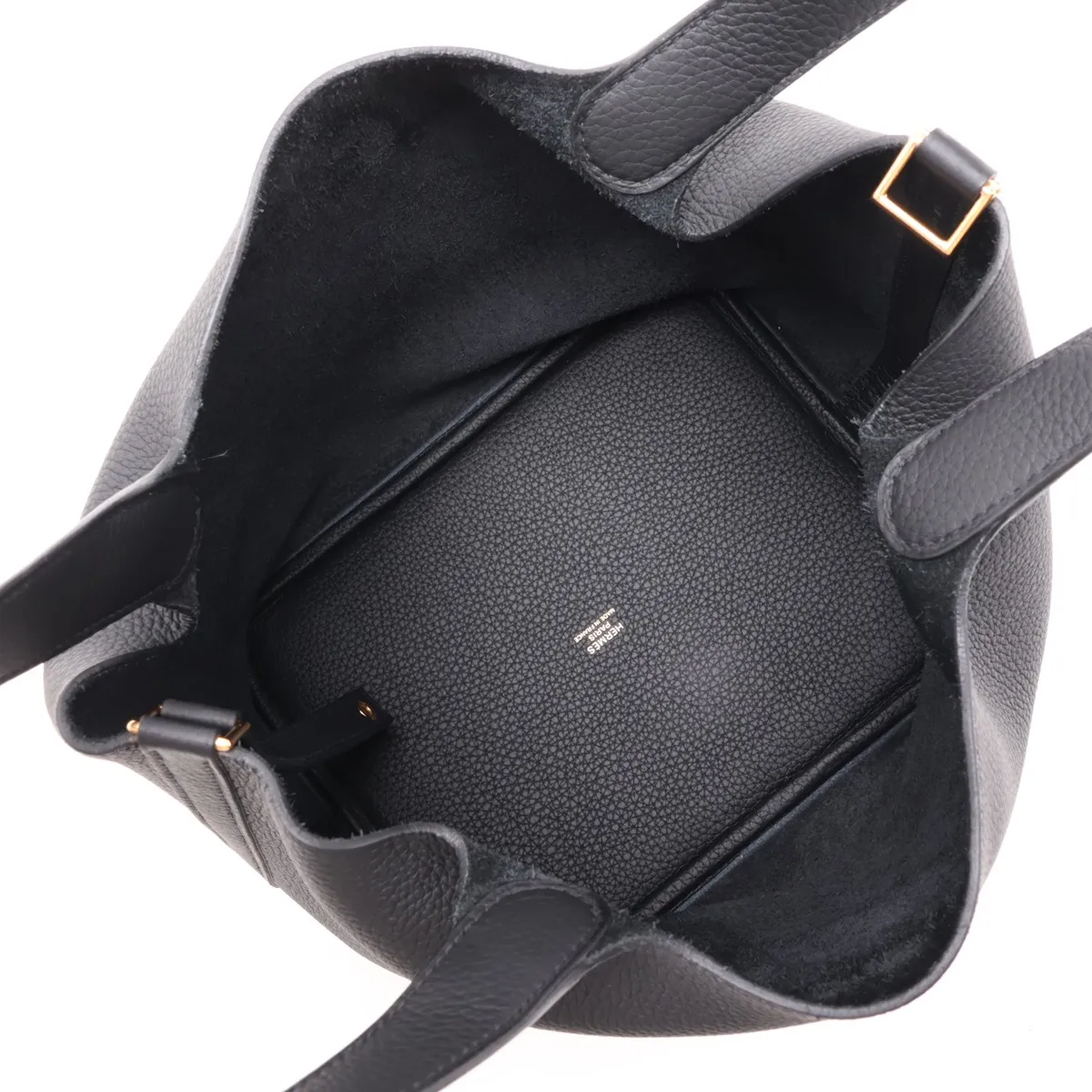 Picotin Lock 22 MM Taurillon Clemence Black Gold Hardware K: 2025 — view 7