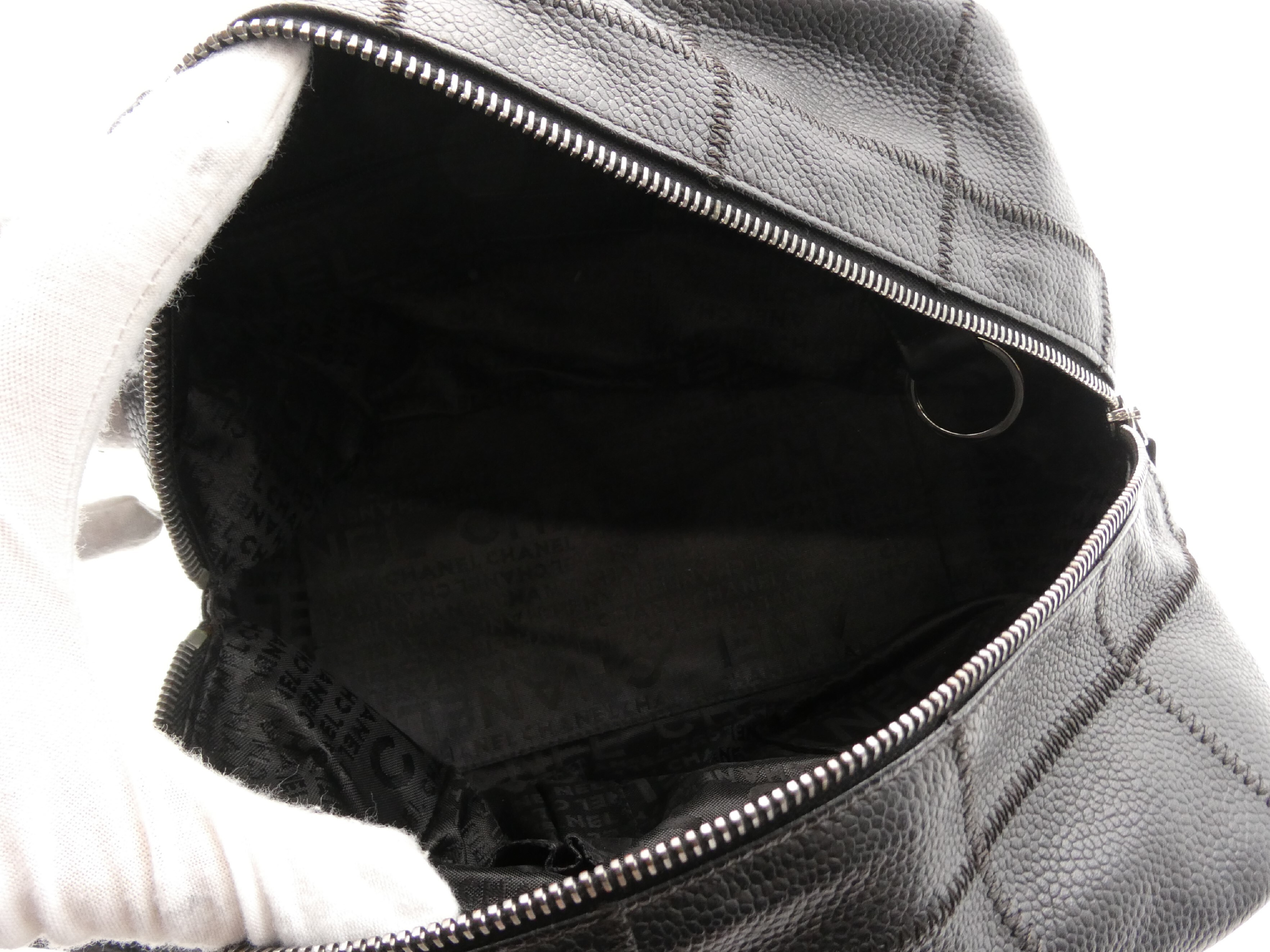 Chocolate Bar Logo Caviar Skin Shoulder Bag — view 7