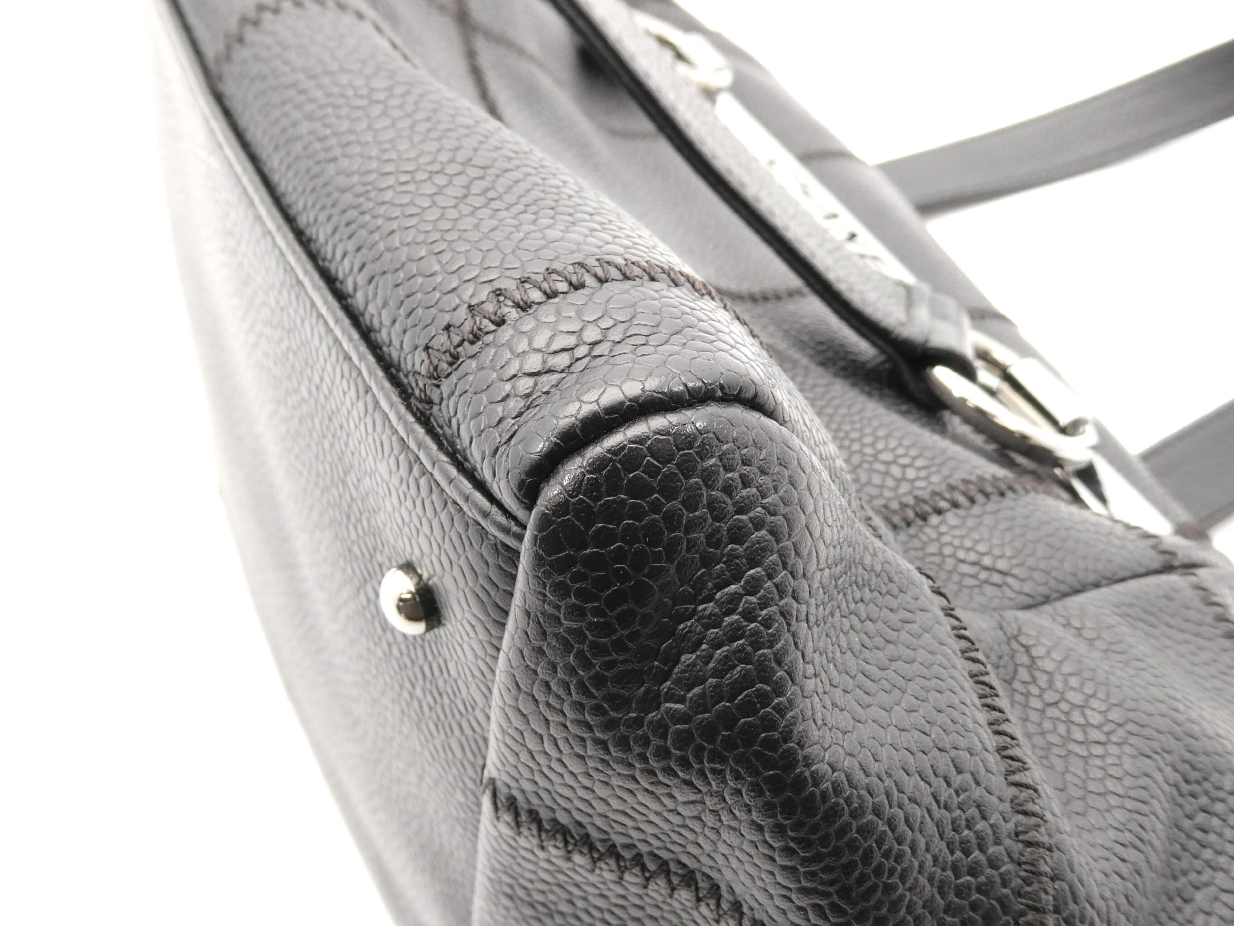 Chocolate Bar Logo Caviar Skin Shoulder Bag — view 10