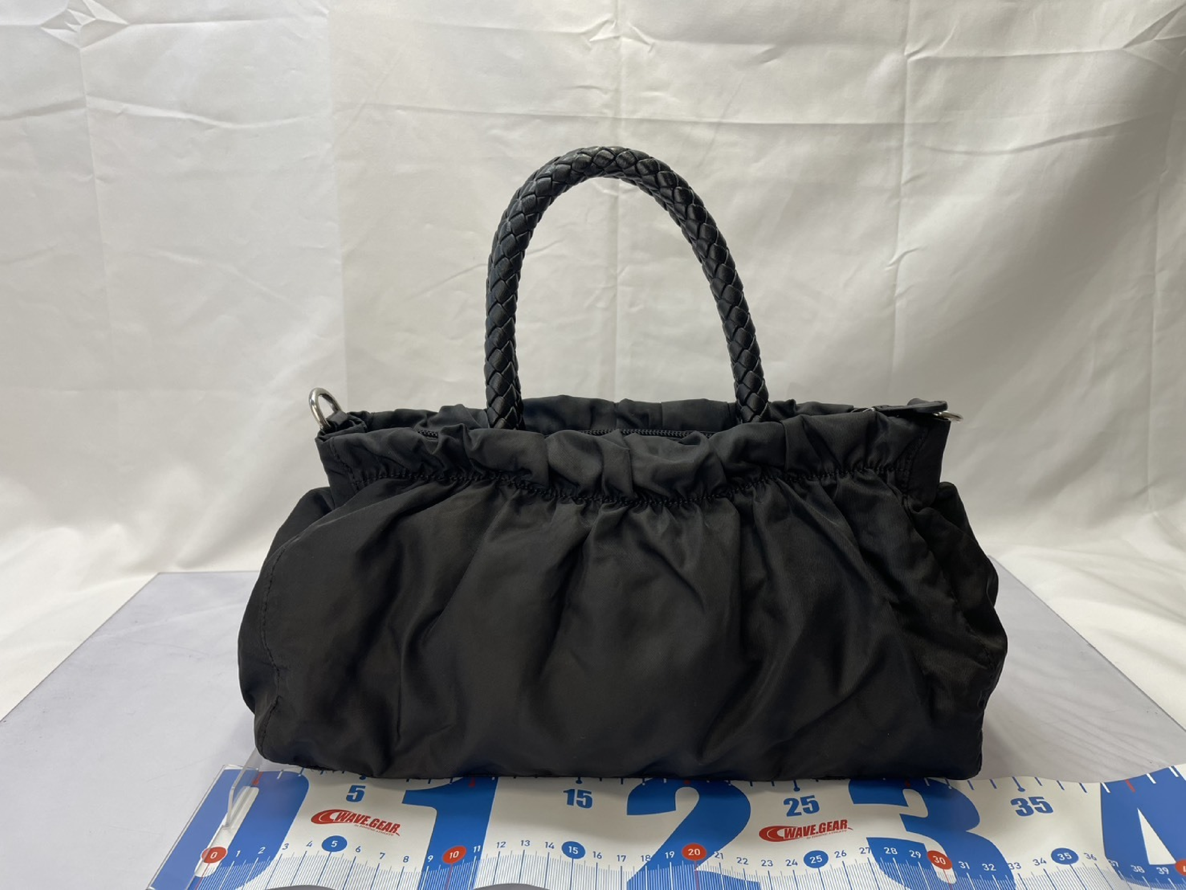 Intreccio Ribbon Braided Handbag/Tote Bag/2-Way Shoulder Bag, Black BN1631 — view 2