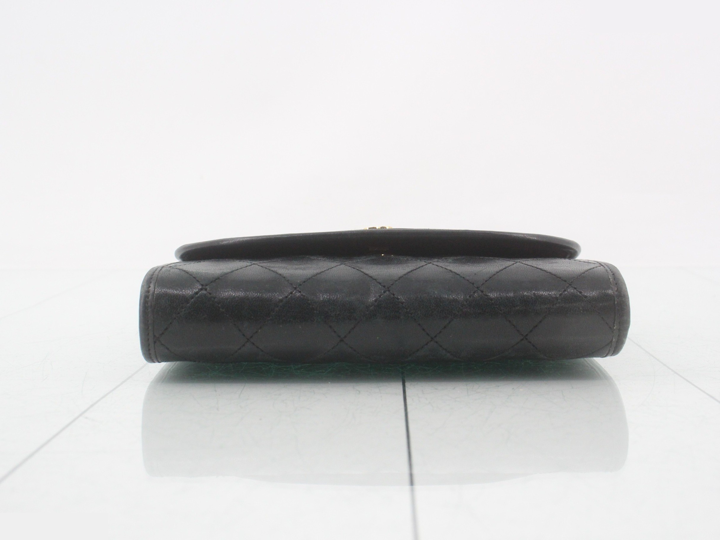 Matelassé Leather Chain Shoulder Bag — view 3