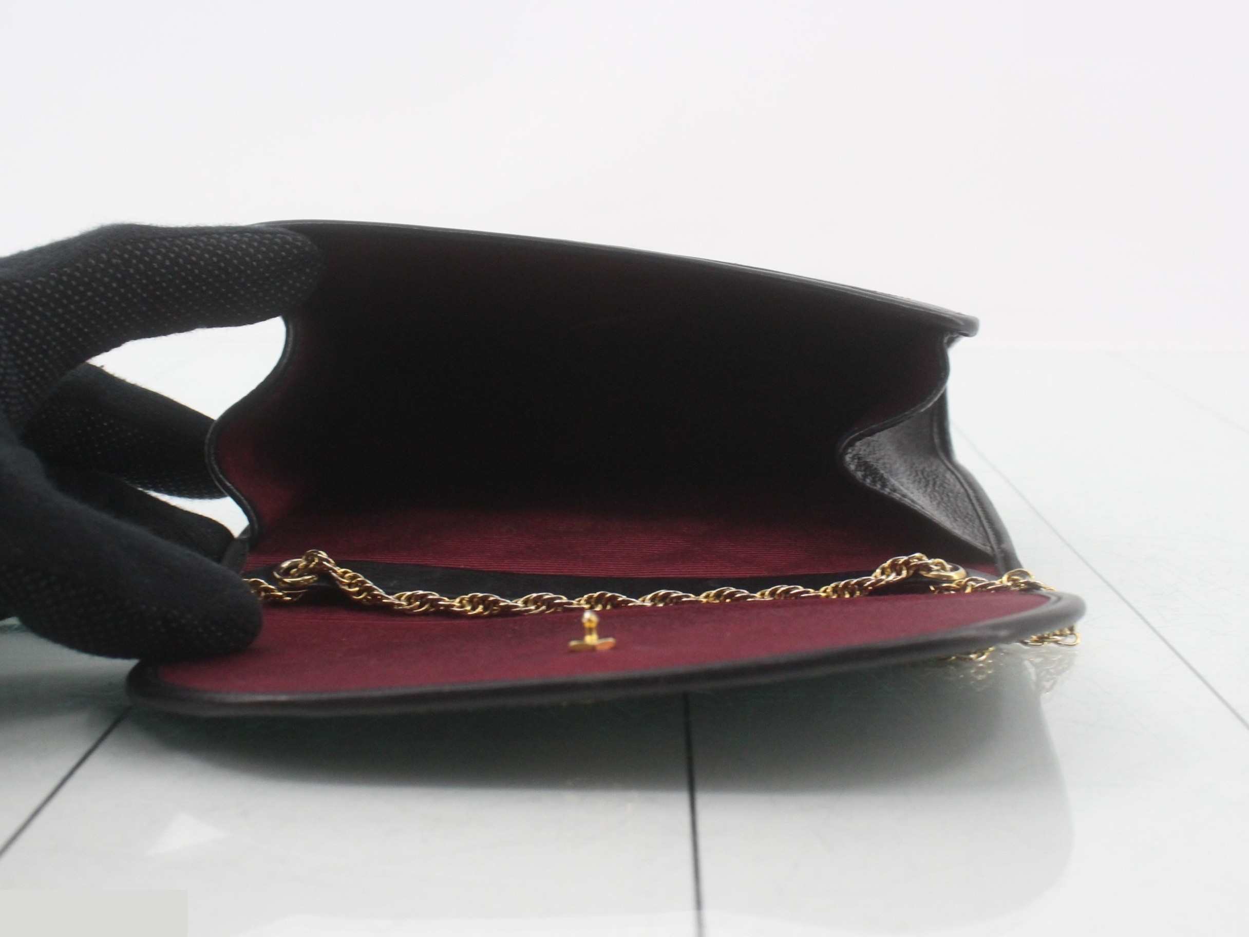 Matelassé Leather Chain Shoulder Bag — view 4