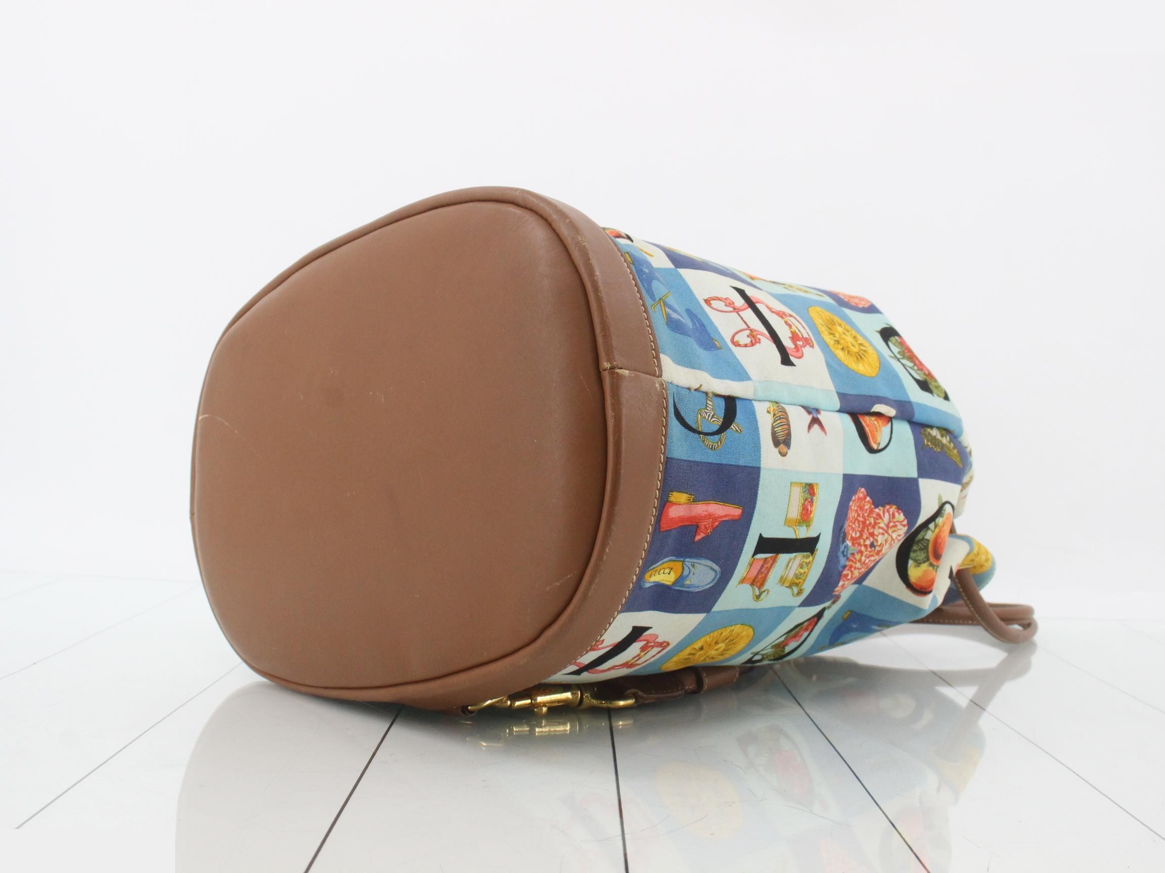 Shimo Canvas Drawstring Shoulder Bag, Multicolor — view 6