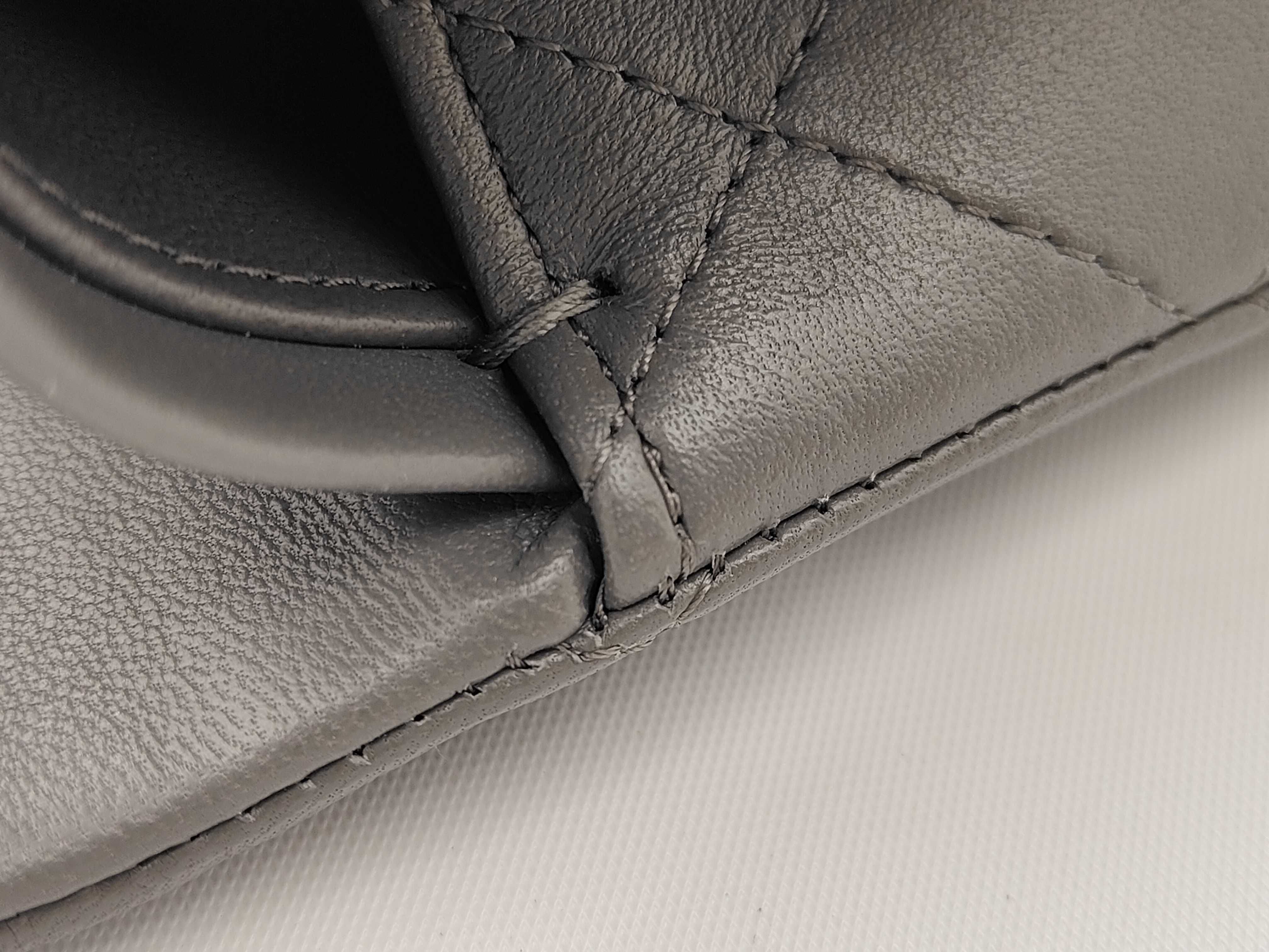 Matelassé 25 Double Flap Chain Shoulder Bag, Lambskin, Grey — view 8