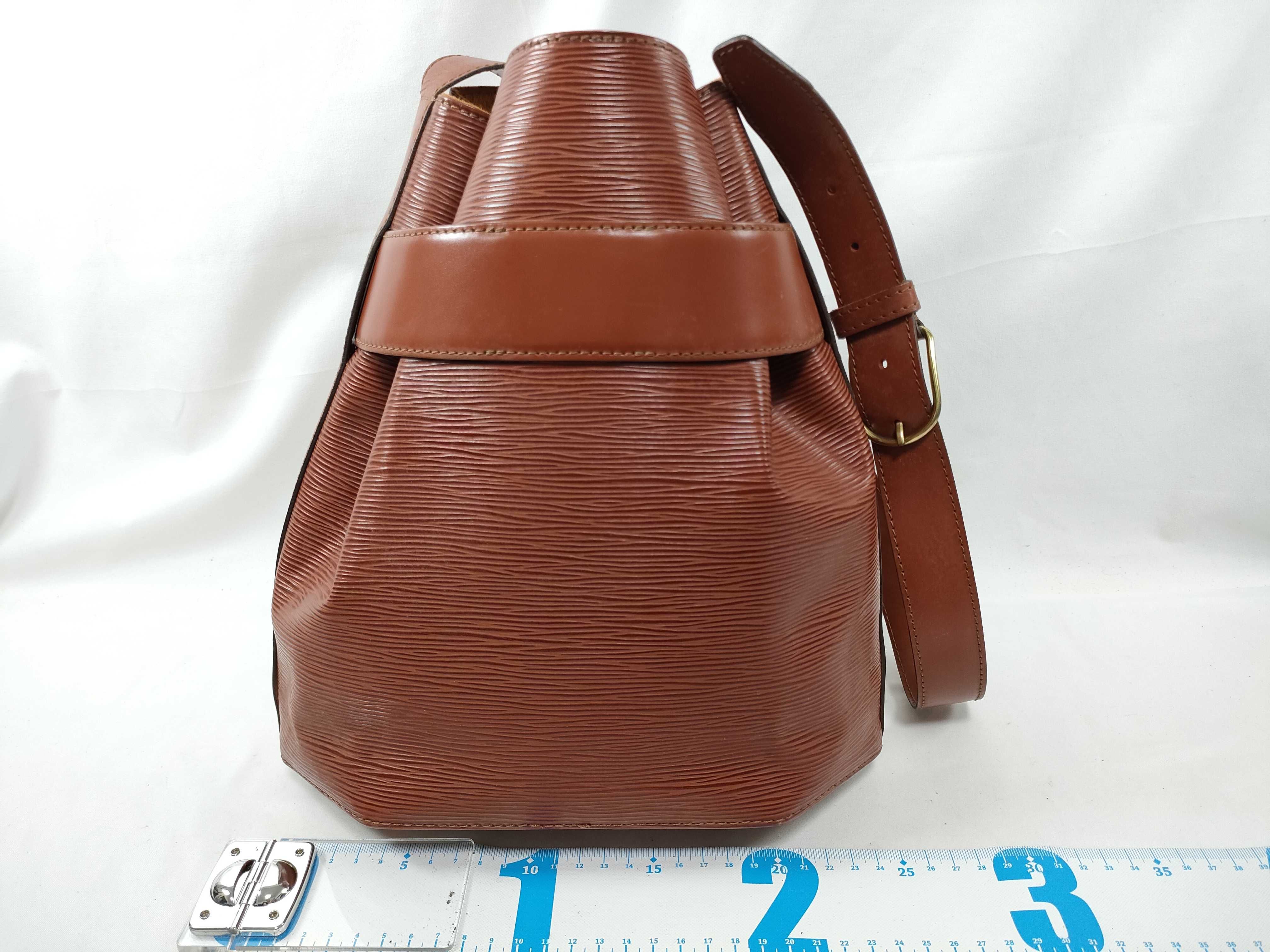Epi Leather Cluny Brown Shoulder Bag — view 2